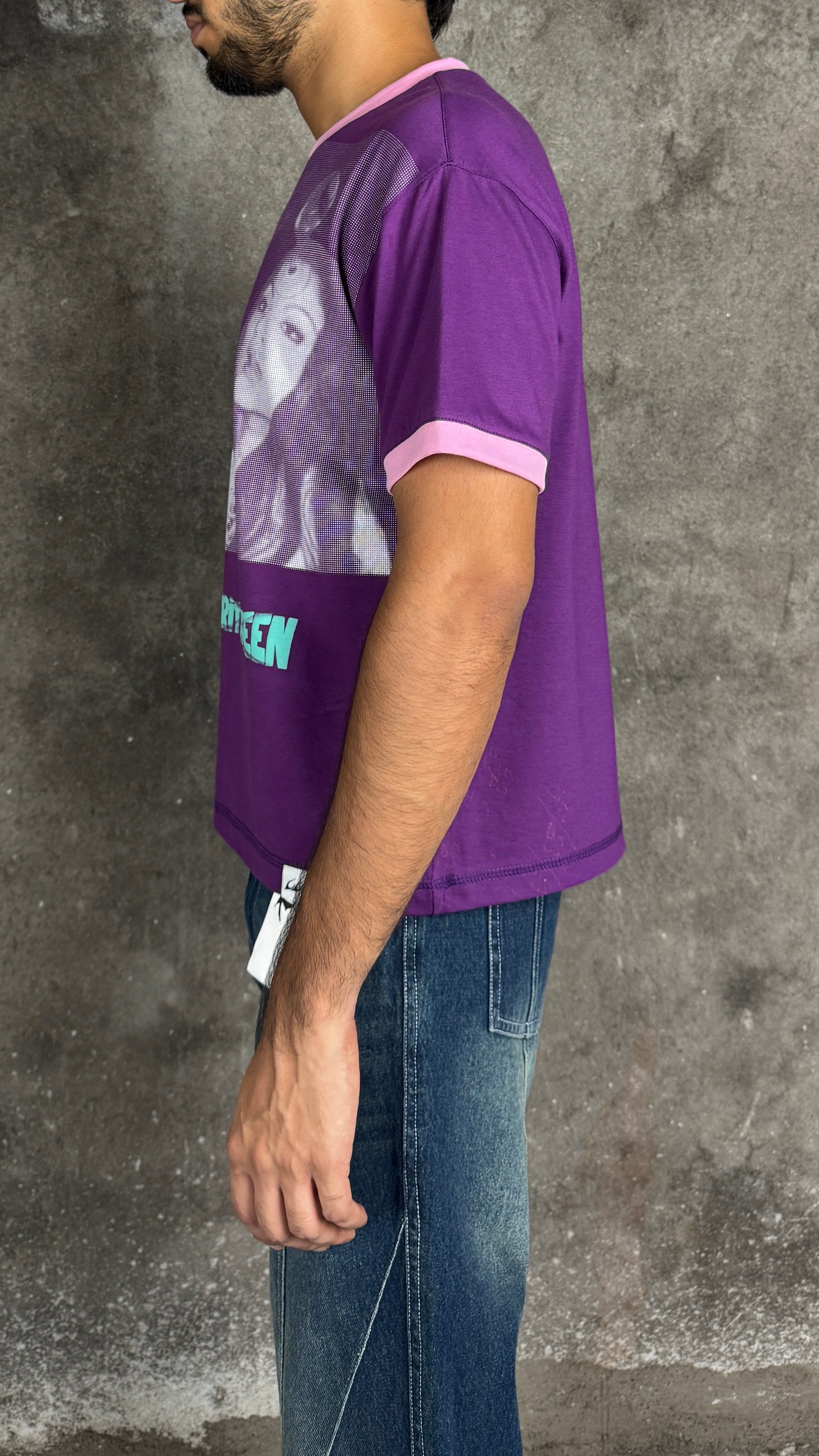 Charitraheen Baby Tee- Purple