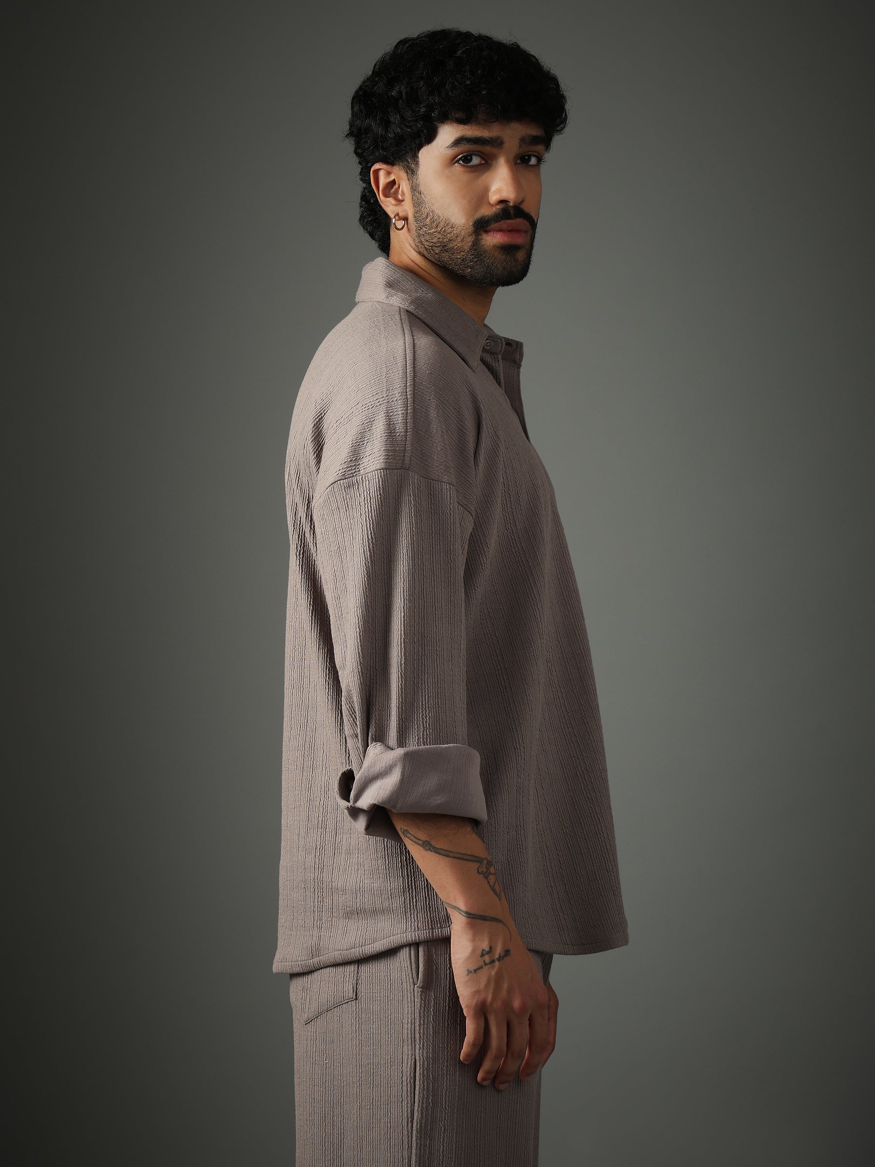 Crossknit Grey Shirt