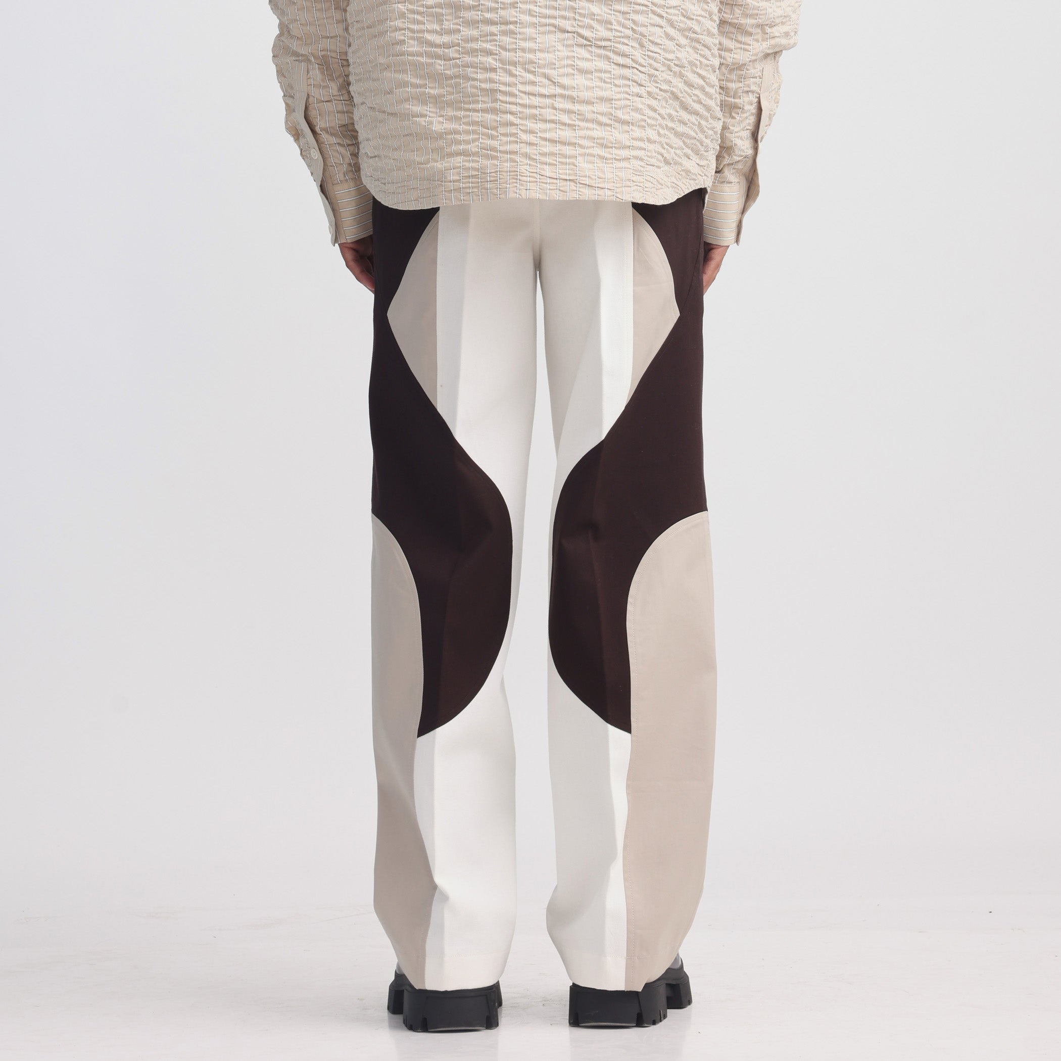 Border Panelled Trousers-BE