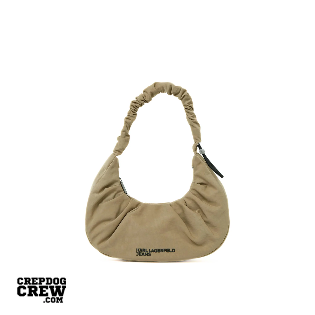 KARL LAGERFELD Gathered small hobo bag Travertine