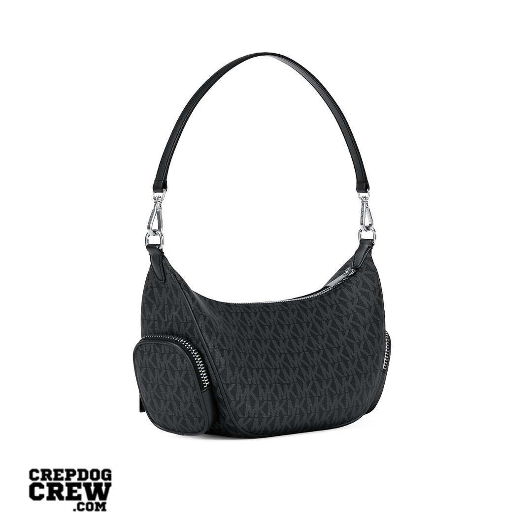 Michael Kors Merritt Small Signature Logo Convertible Shoulder Bag BLACK