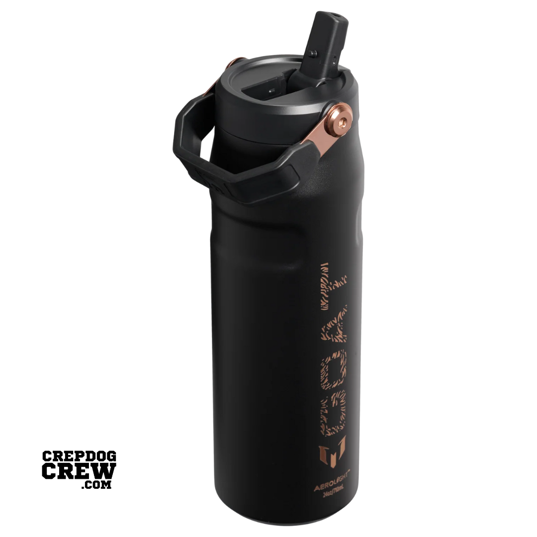 STANLEY x Messi Bottle 1913 IceFlow Flip Straw Messi GOAT Black 24 oz