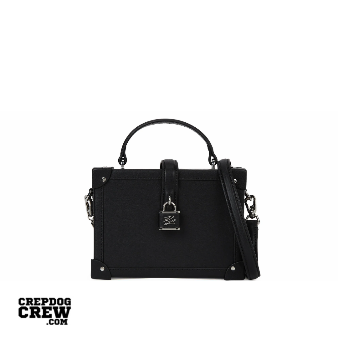 KARL LAGERFELD K/Autograph padlock trunk bag Black Nicke