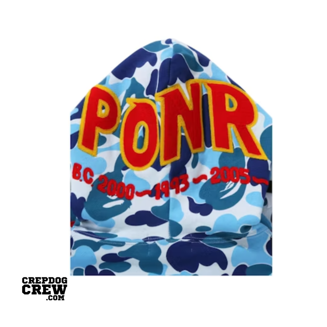 BAPE ABC Camo Shark PONR Full Zip Hoodie Blue