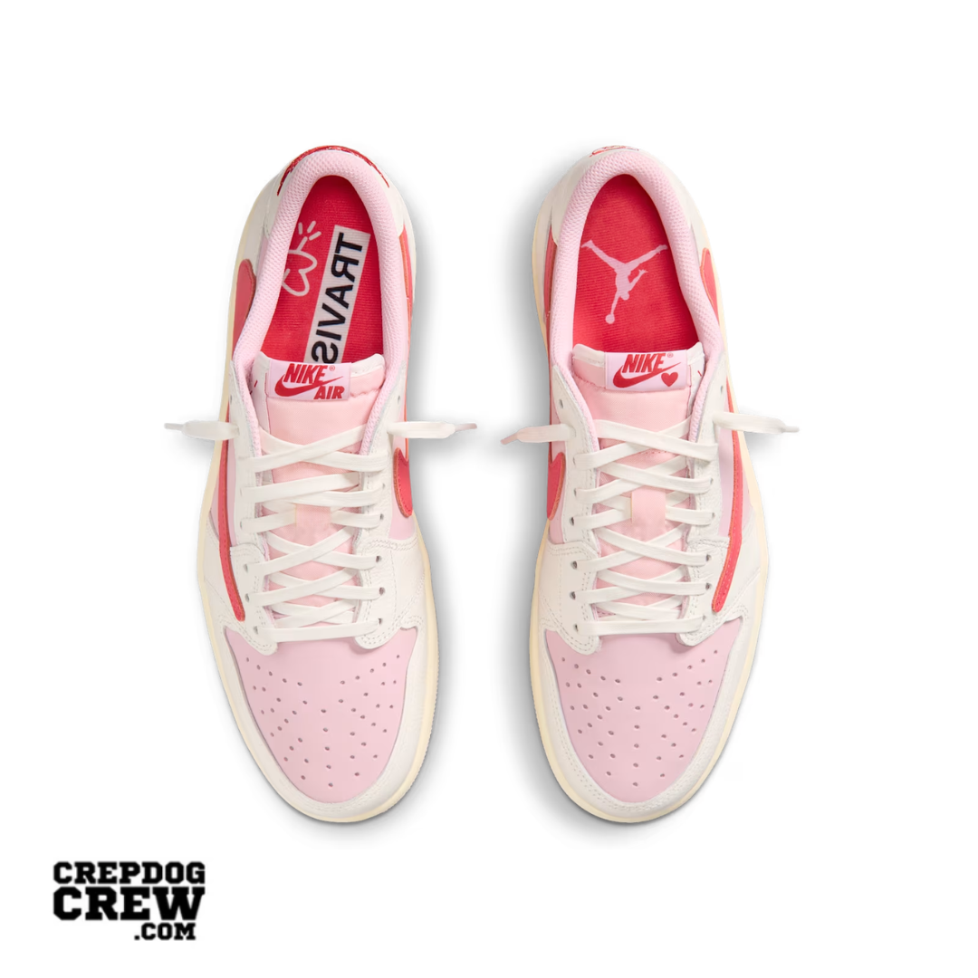 Jordan 1 Retro Low OG SP Travis Scott Sail Tropical Pink