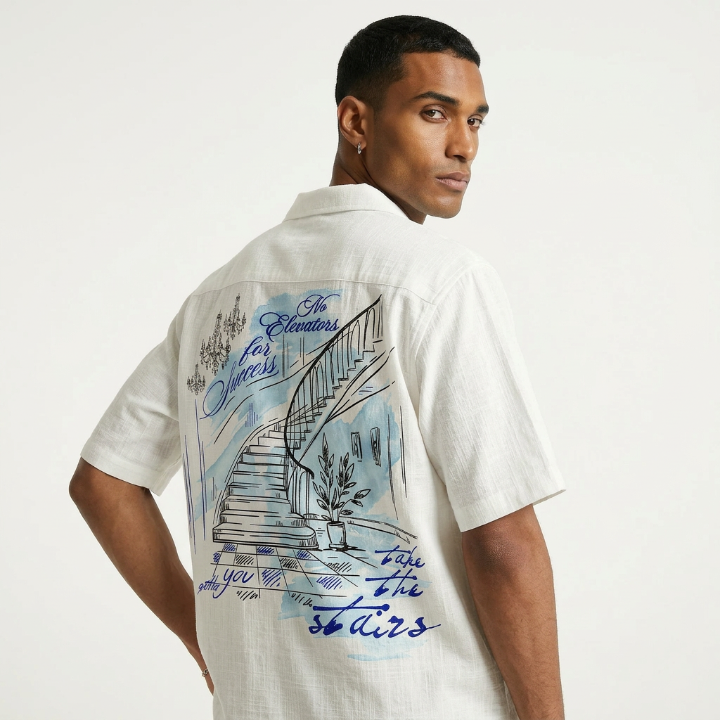 Elevat4 - Linen Shirt white