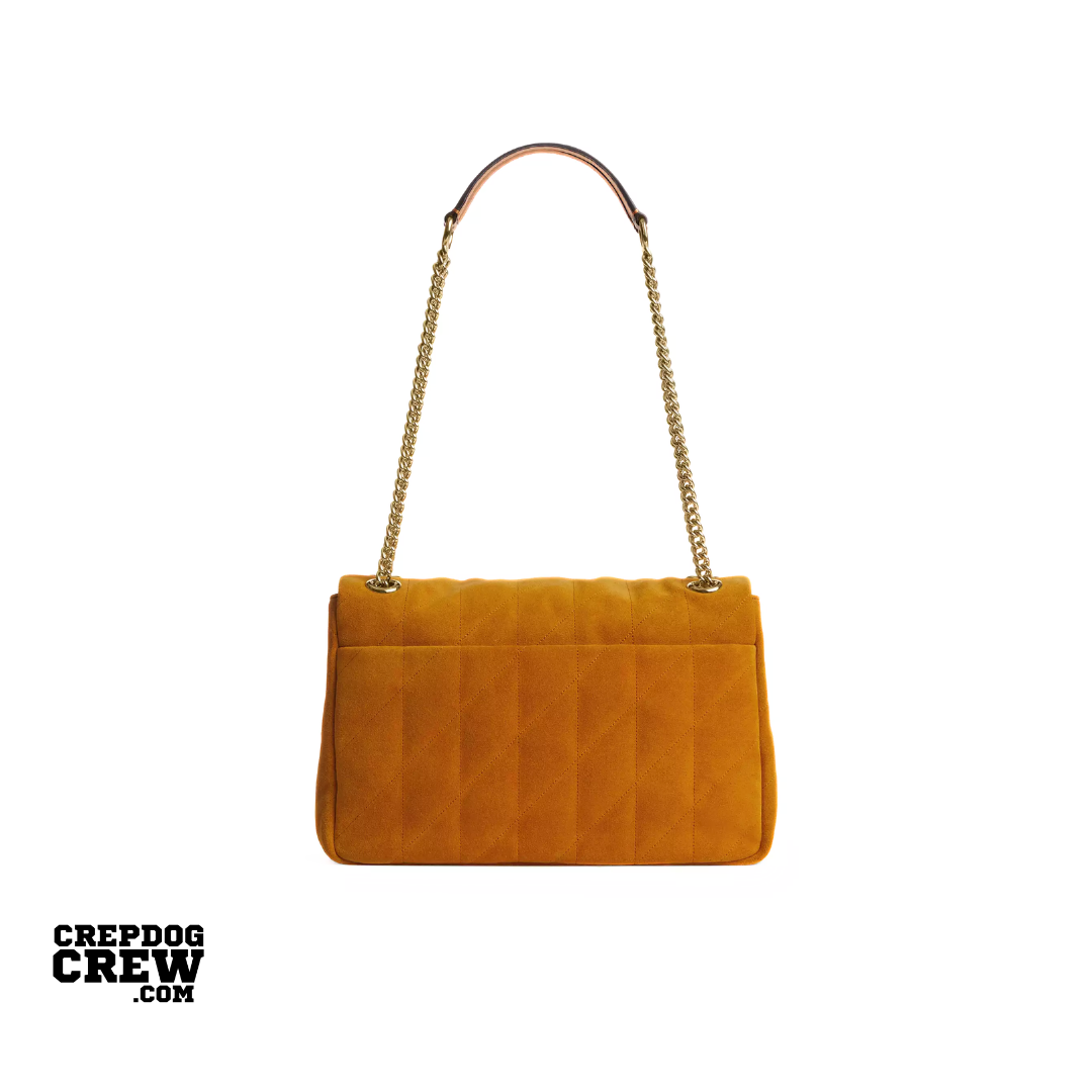 Coach Elodie Crossbody Bag With Quilting suede Gold Marigold