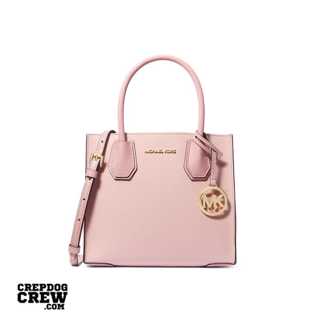 Michael Kors Mercer Medium Two-Tone Pebbled Leather Crossbody Bag PWD BLSH MLT