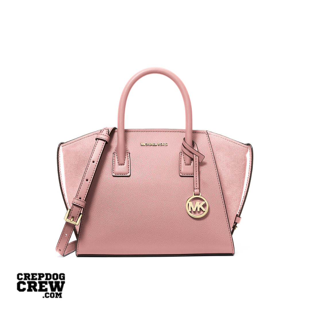 Michael Kors Avril Small Pebbled Leather Satchel POWDER BLUSH