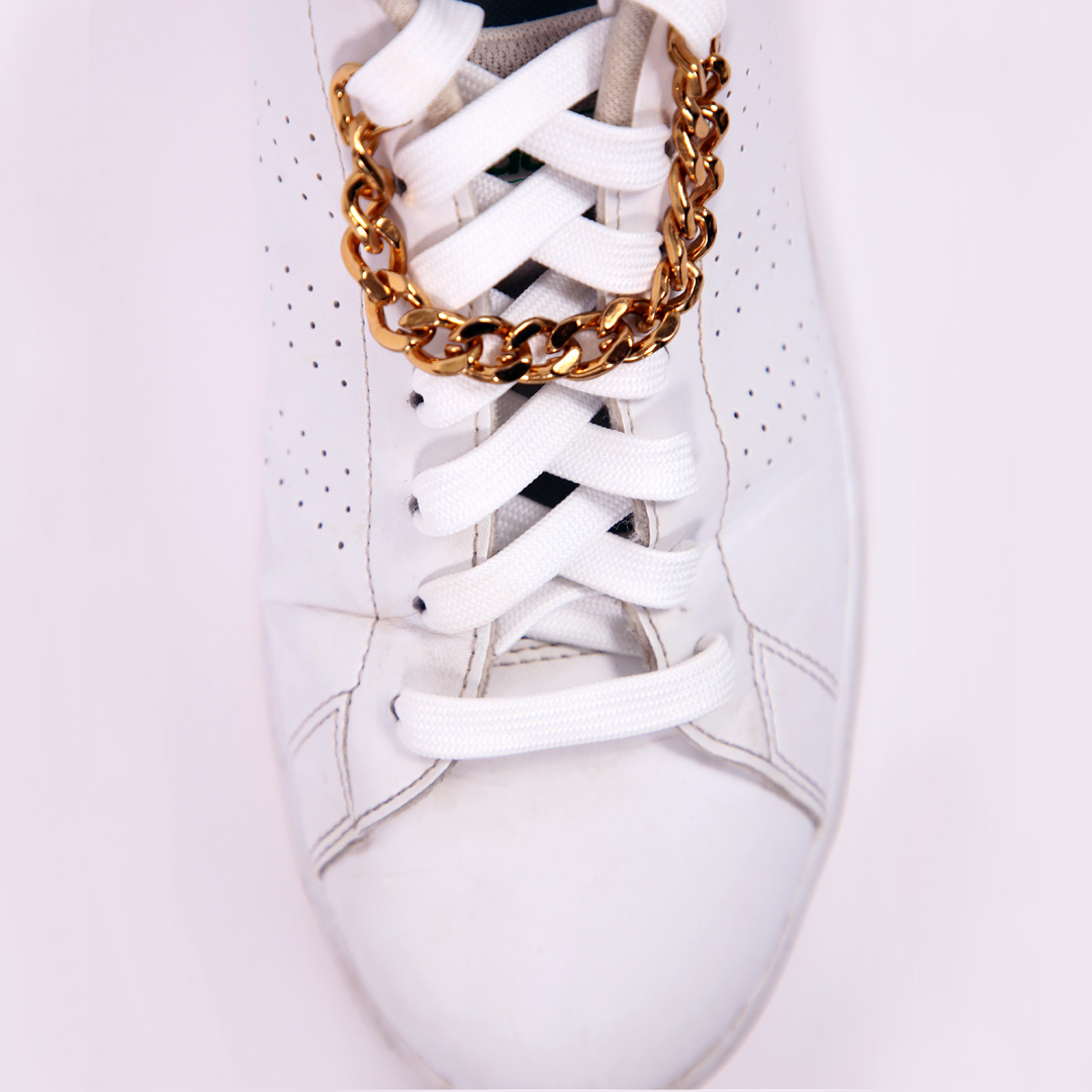 Gold Cuban Sneaker Chains For Sneakers