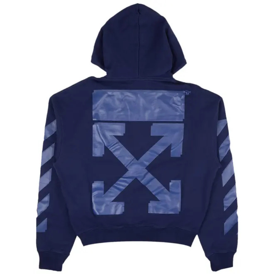 OFF WHITE RUBBER ARROW OVER HOODIE BLUE