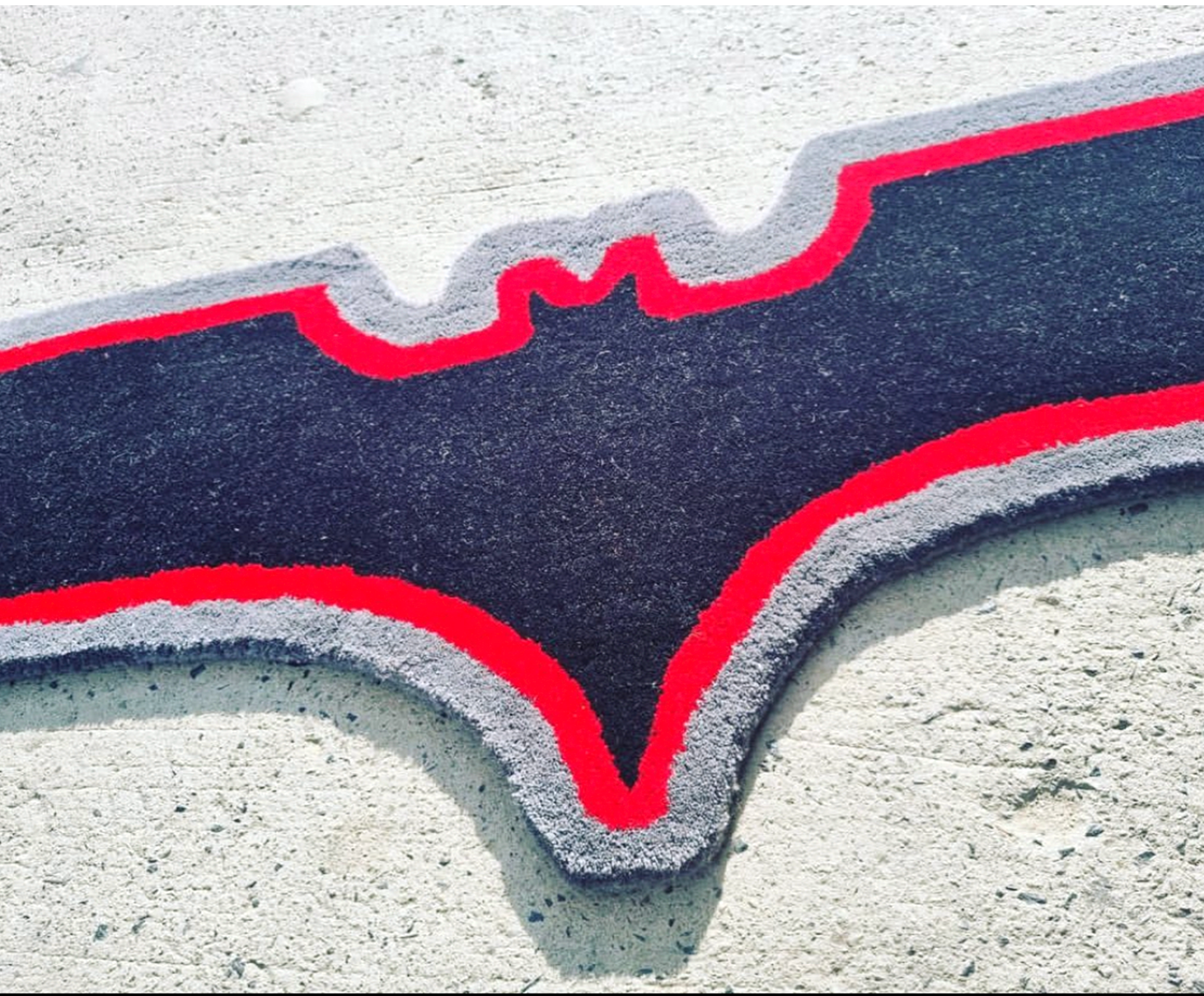 The Dark Knight Batarang (Batman) Hand Tufted Rug