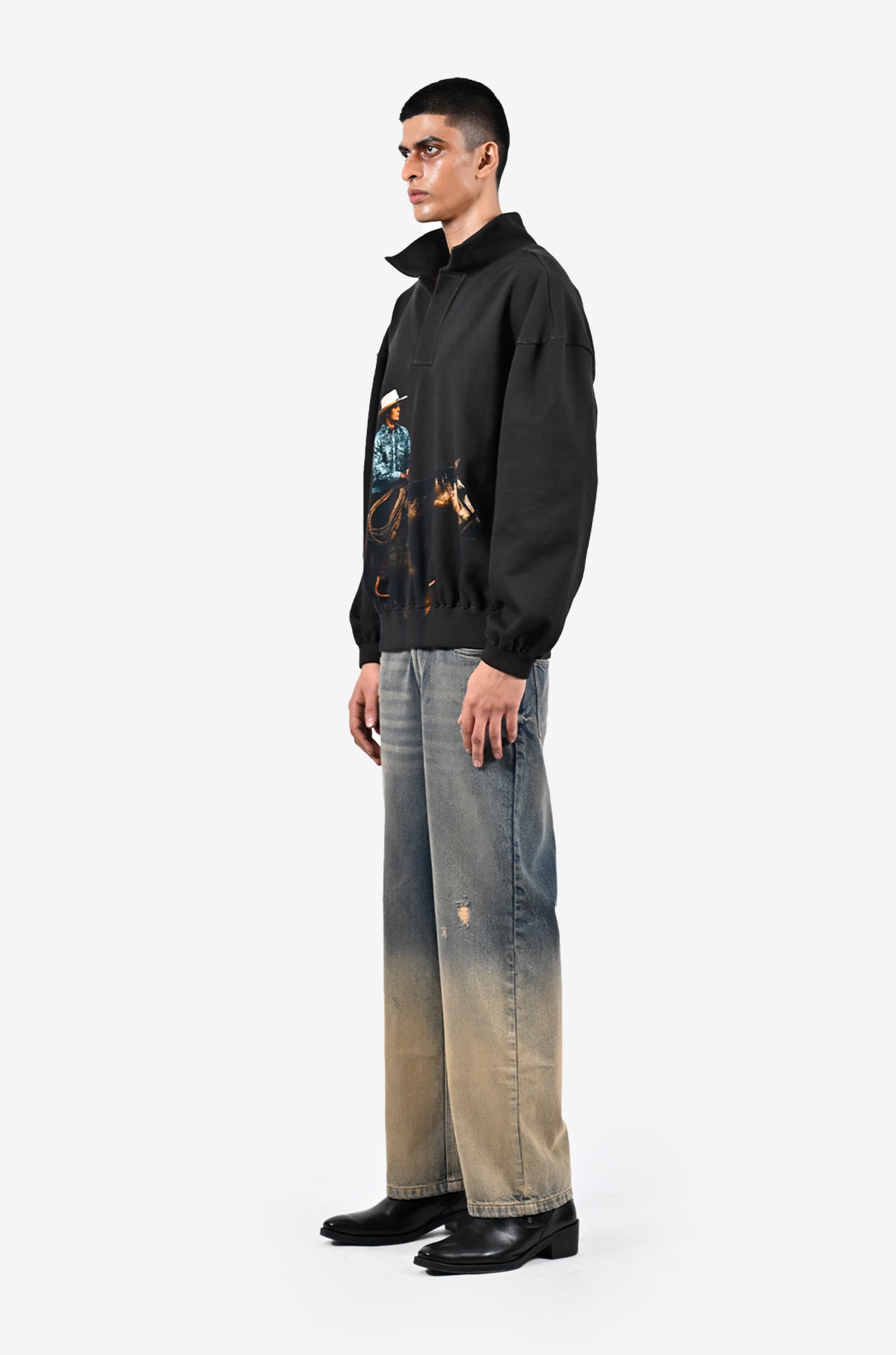Cowboy printed sweatshirt - Brown