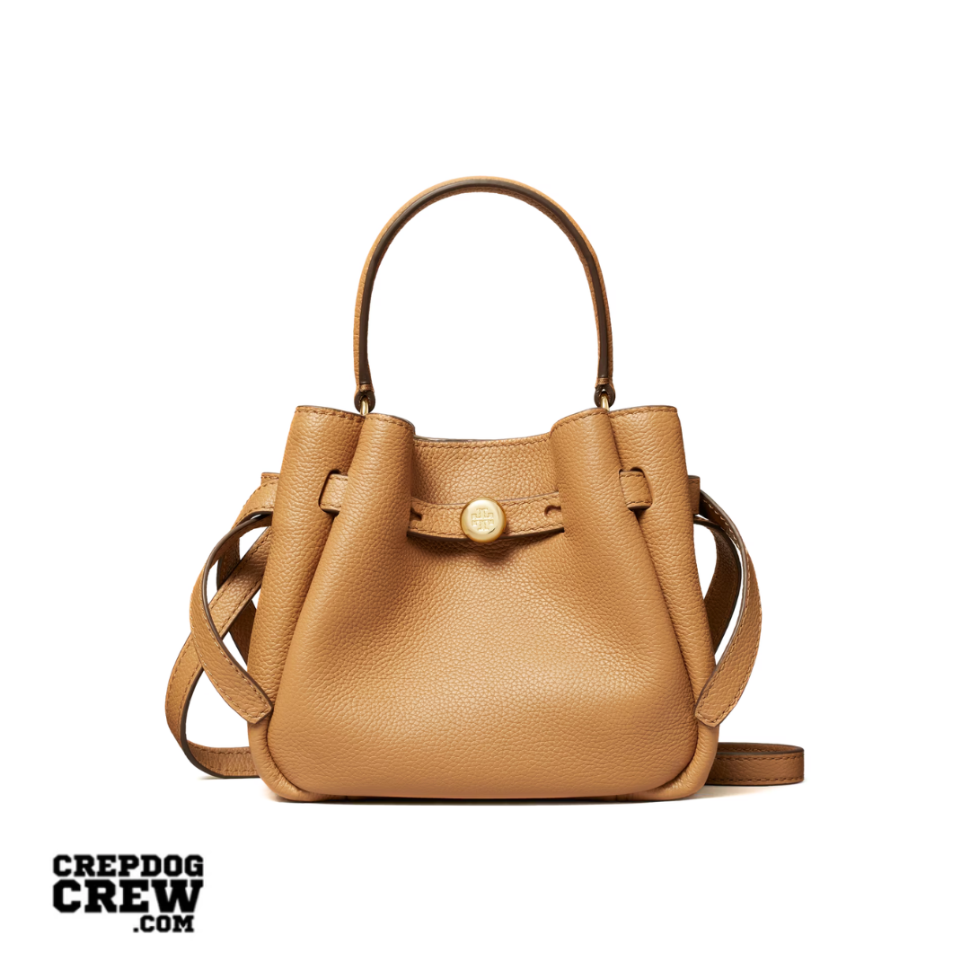 TORY BURCH MINI ROMY BUCKET BAG tiramisu