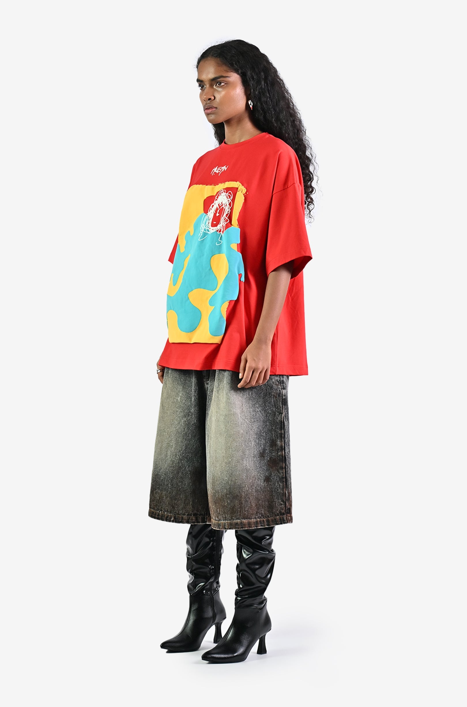 Doodle man t-shirt - Red