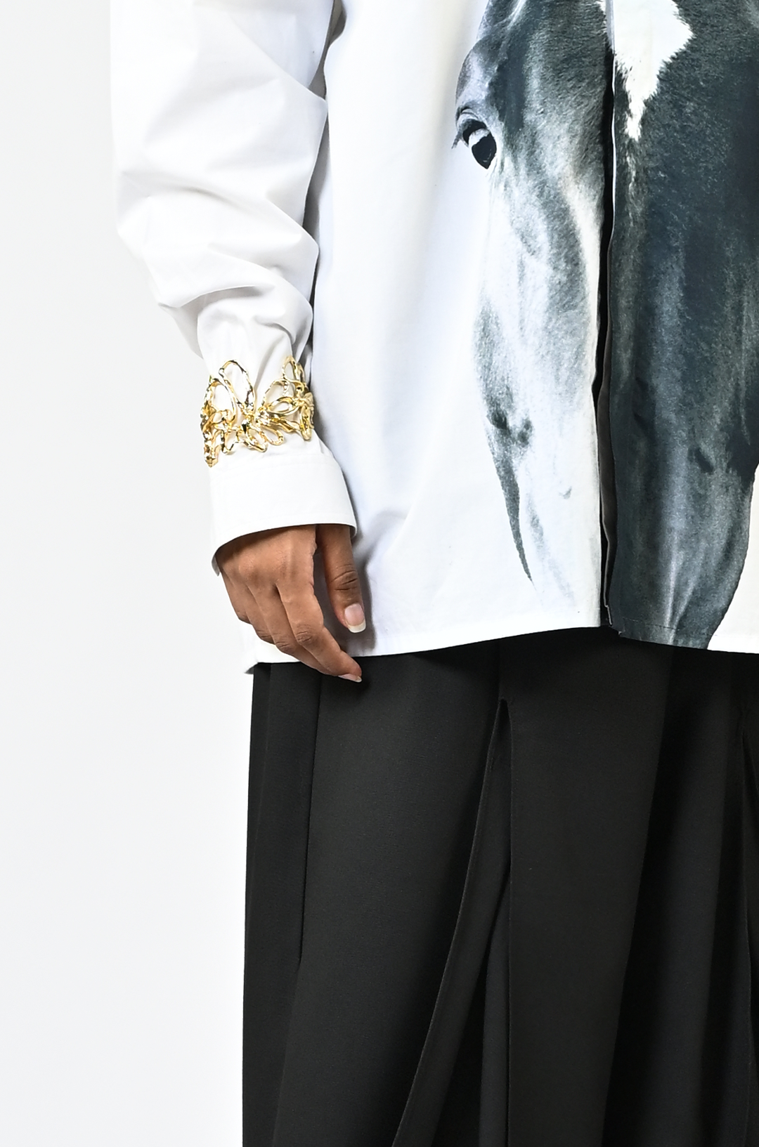 Horse printed cotton shirt