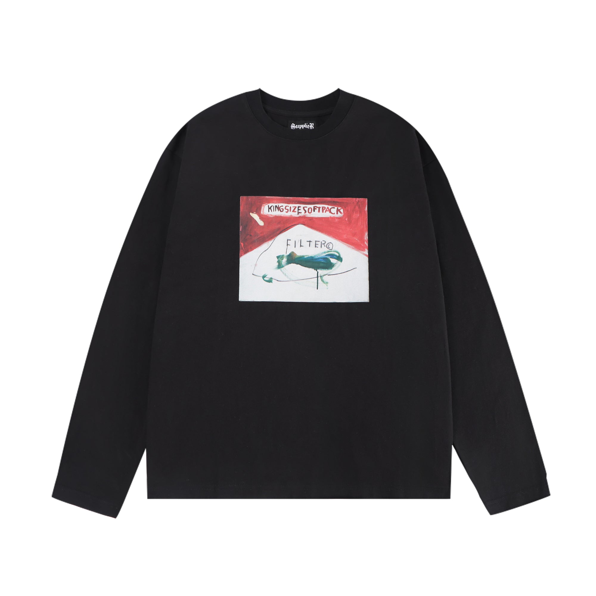 BASQUIAT KING SIZE SOFT PACK LONG SLEEV TEE-Black