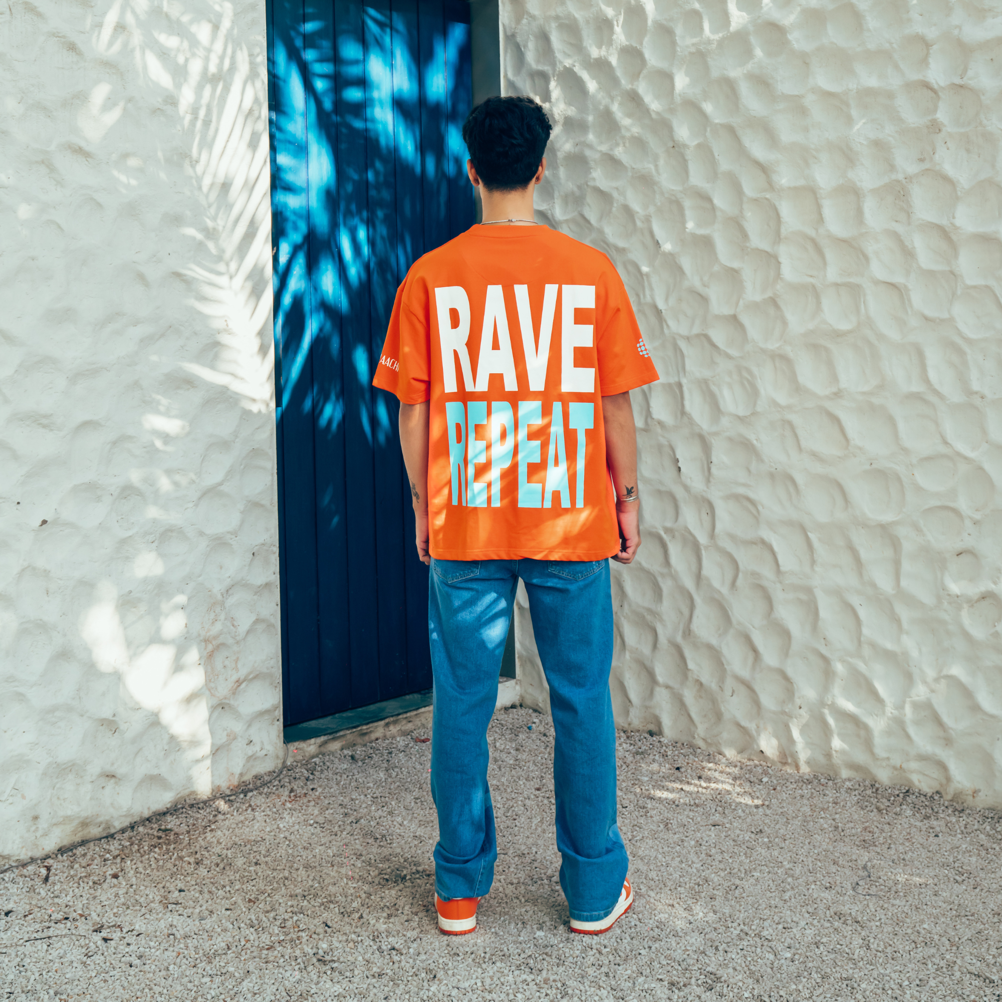 Eat Sleep Rave Repeat Orange T-shirt