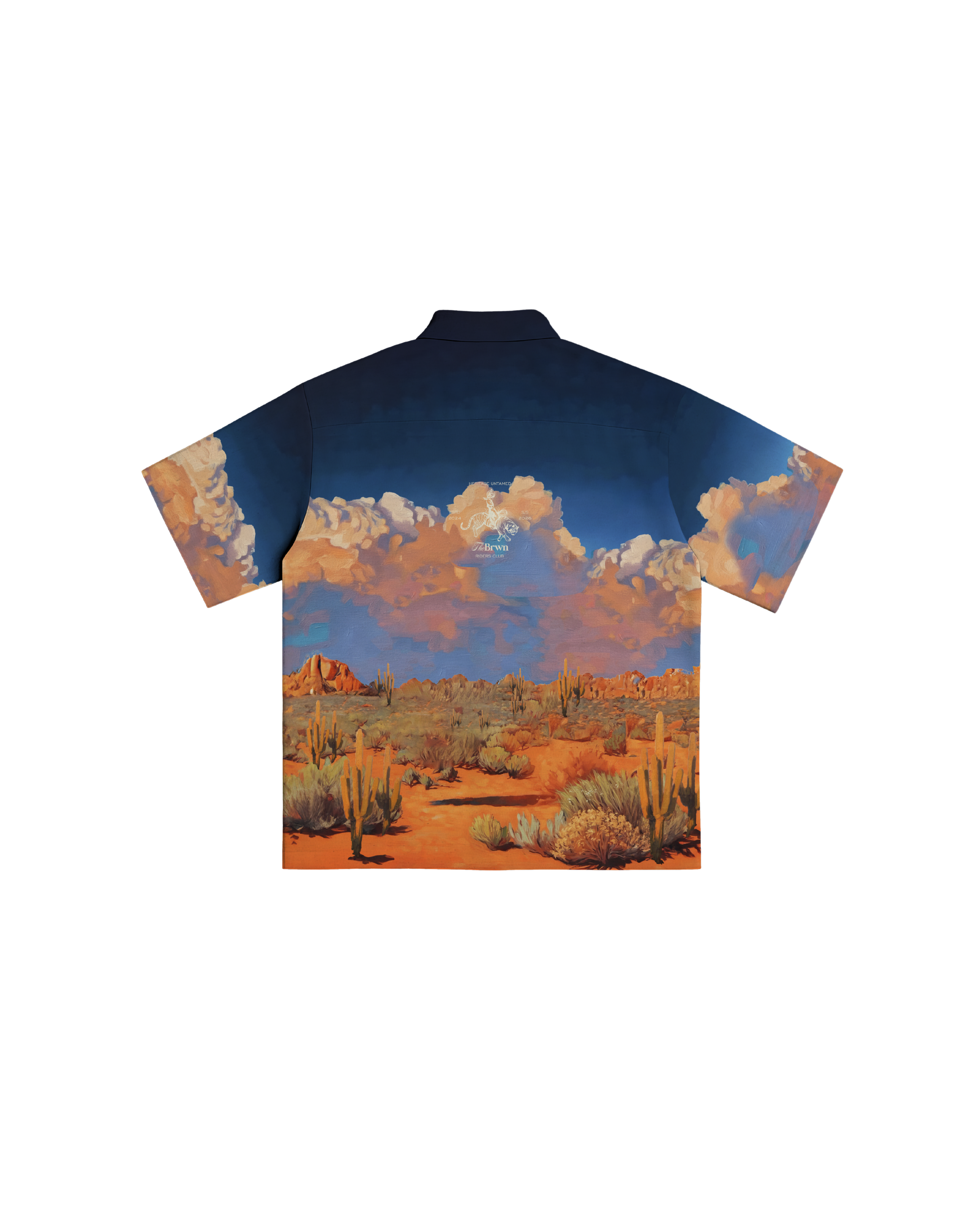 Shirt with a desert landscape design on the back Crepdog Crew
