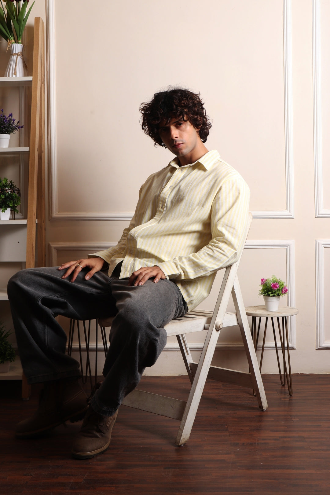 STRIPE PLAIN CERISE SHIRT