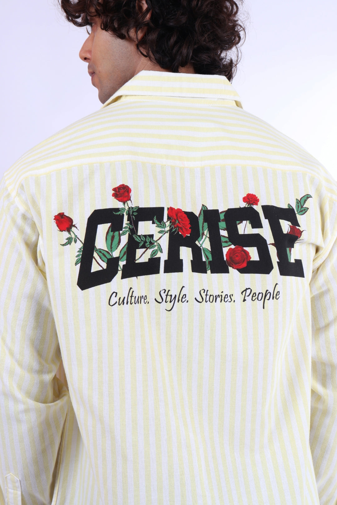 STRIPE PLAIN CERISE SHIRT