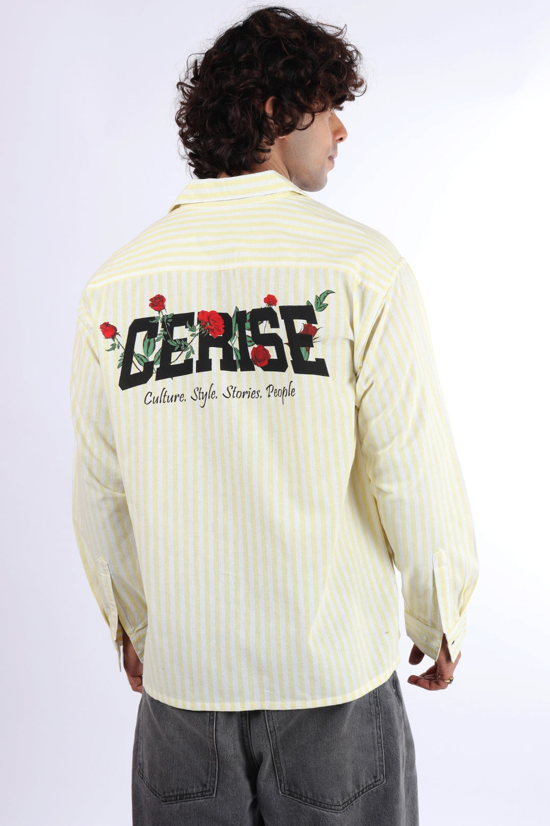 STRIPE PLAIN CERISE SHIRT