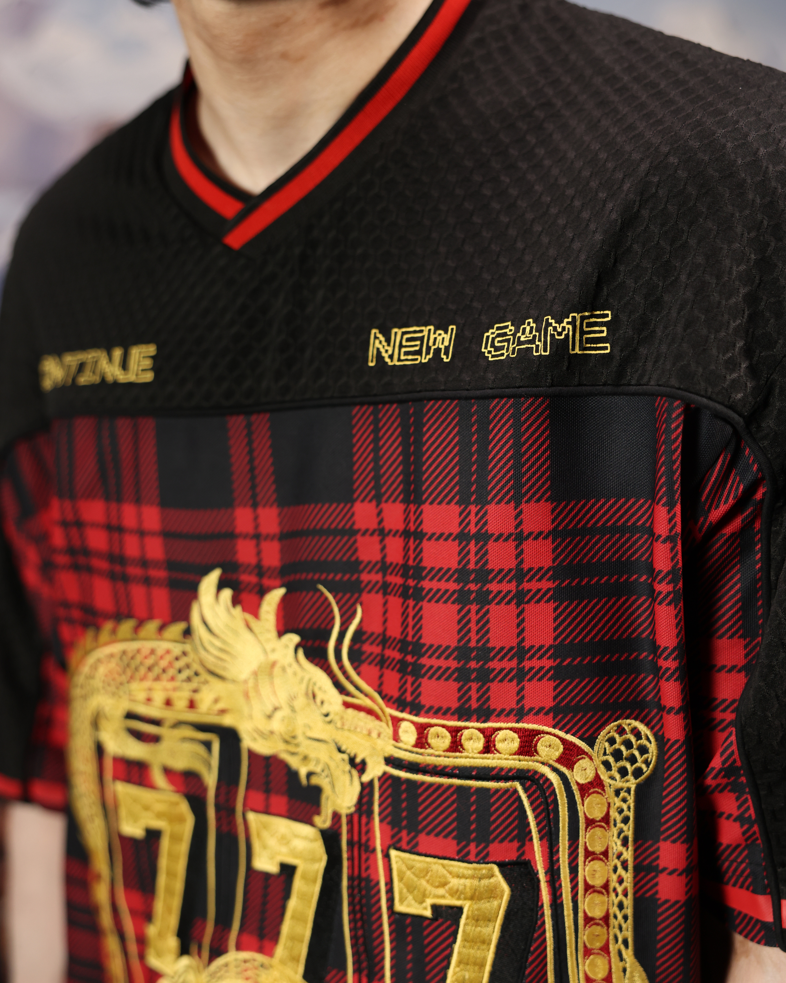 CHAKRA AND CHANCE - OVERSIZED FIT EMBROIDERED JERSEY