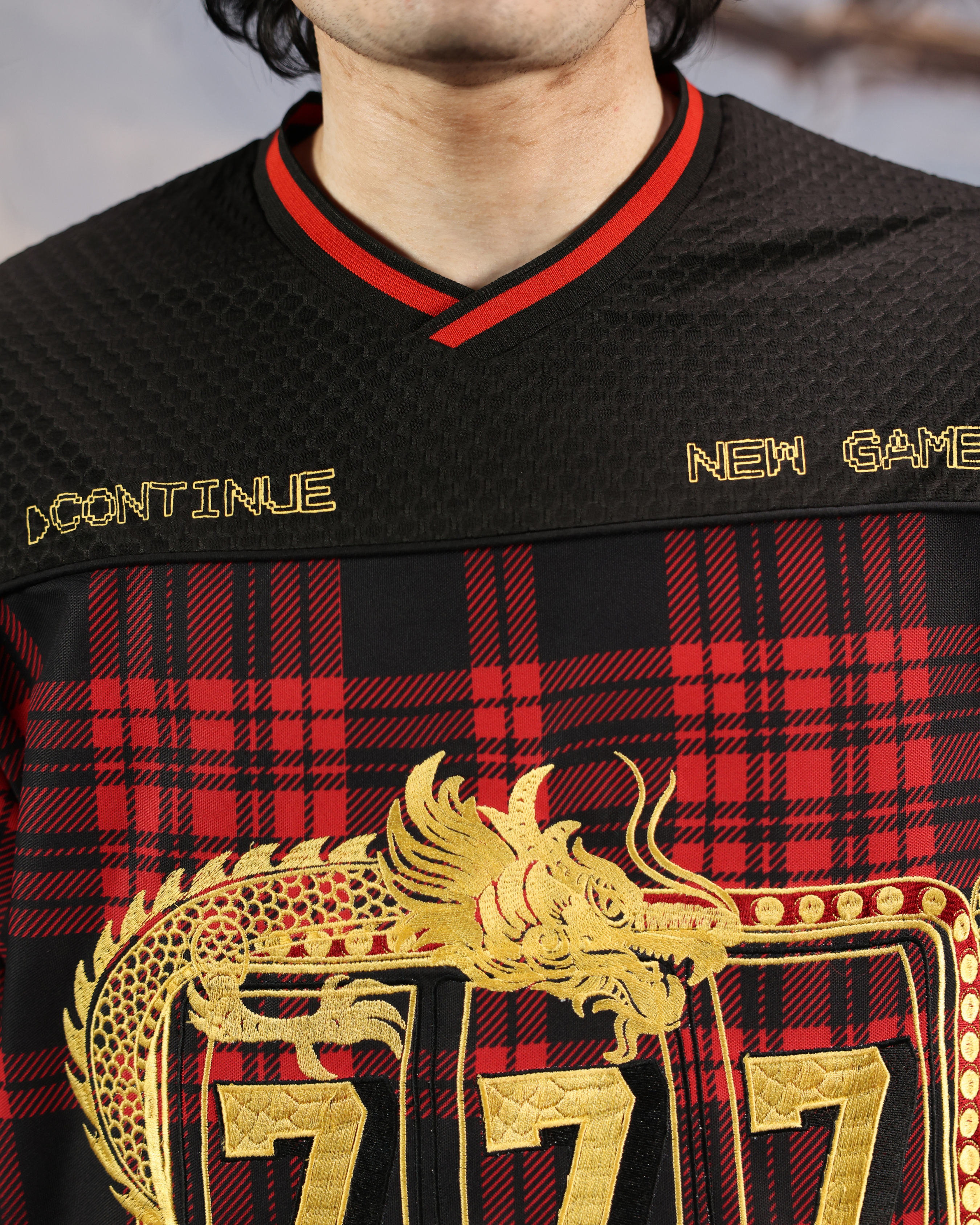 CHAKRA AND CHANCE - OVERSIZED FIT EMBROIDERED JERSEY