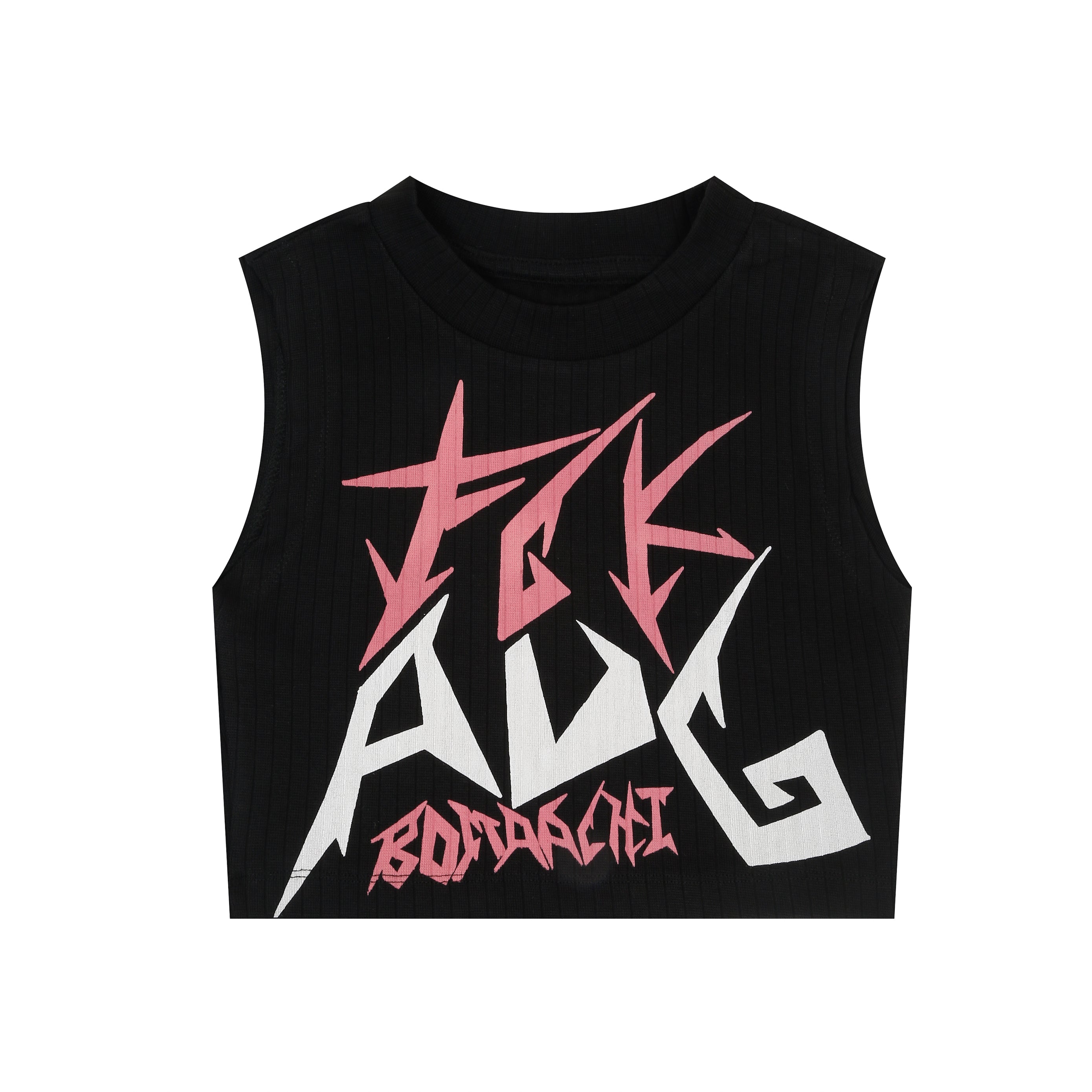 FCK AVG Black Crop Top