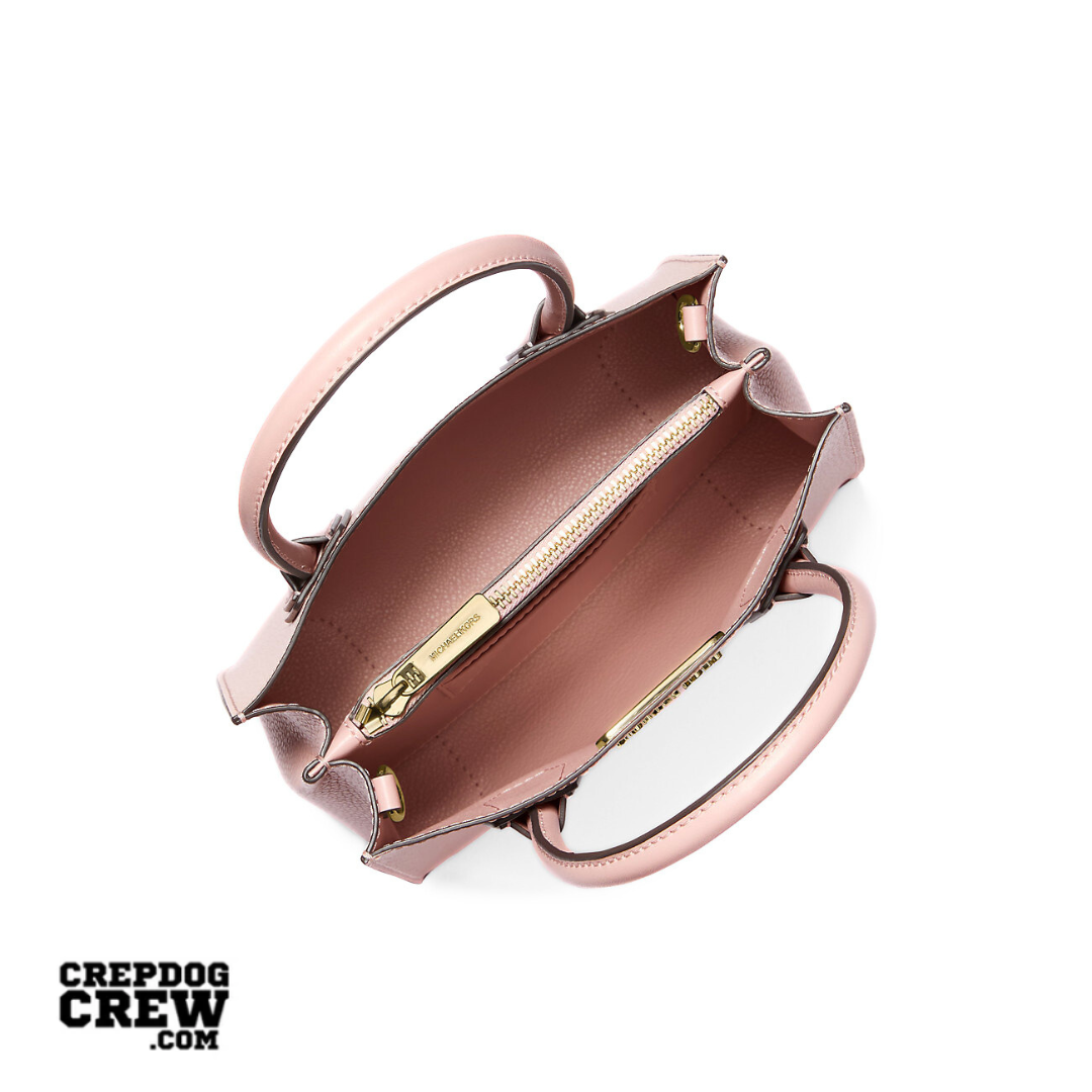 Michael Kors Mercer Medium Two-Tone Pebbled Leather Crossbody Bag PWD BLSH MLT