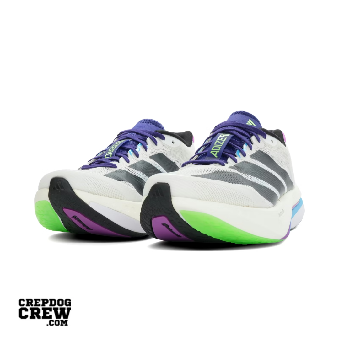 adidas Adizero Boston 13 Core White Core Black Lime Burst