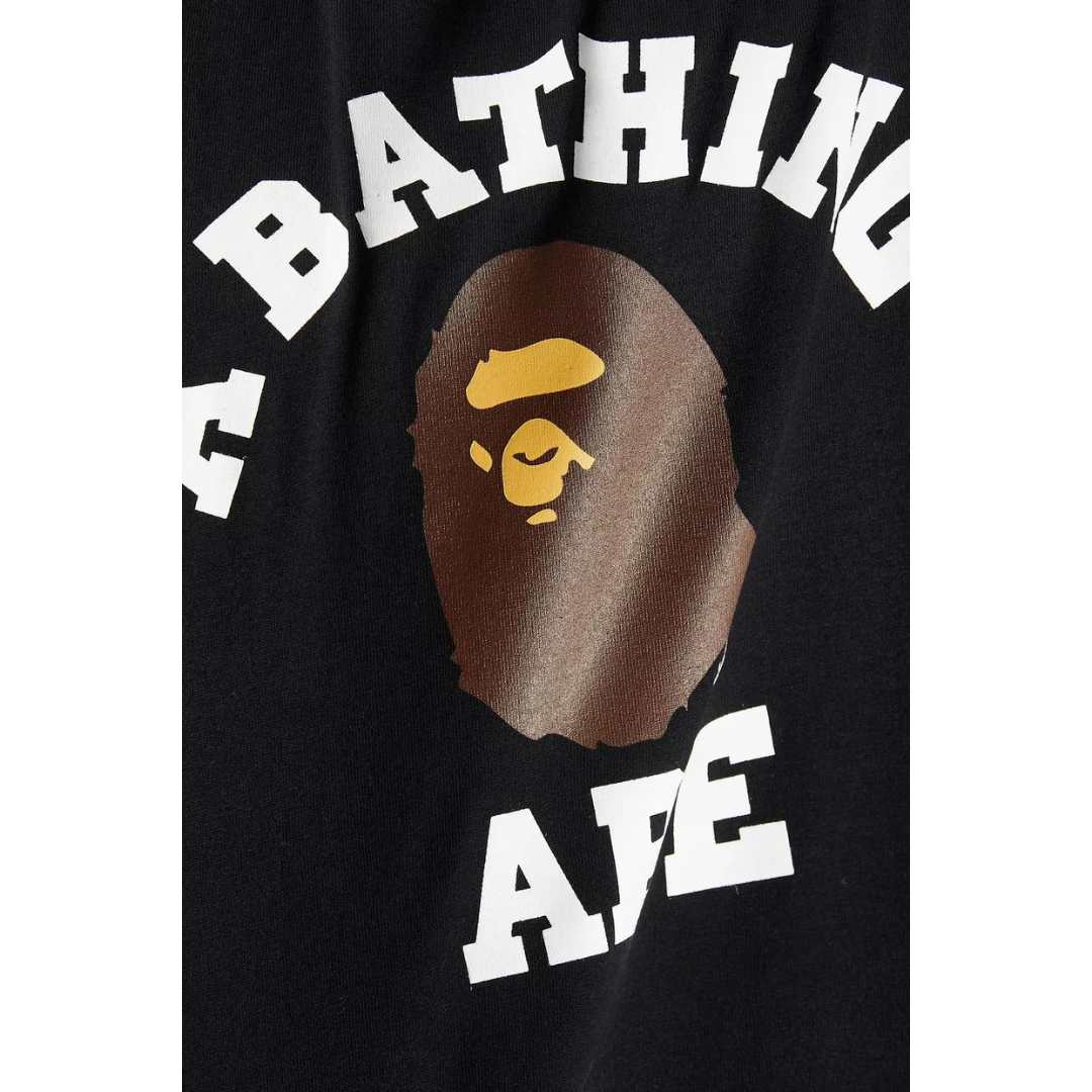 BATHING APE Logo College T-shirt Black