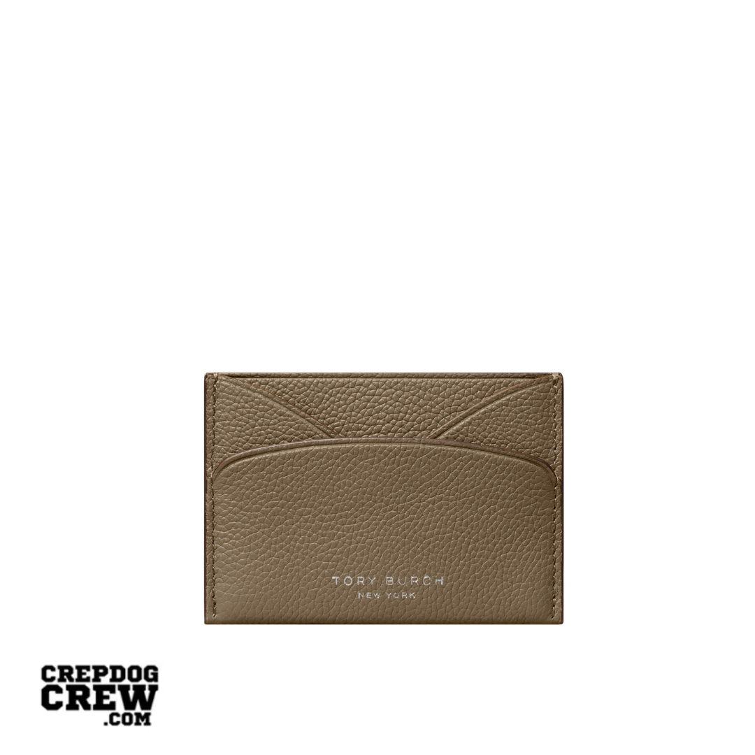 TORY BURCH ROMY FLAT CARD CASE wild mushroom