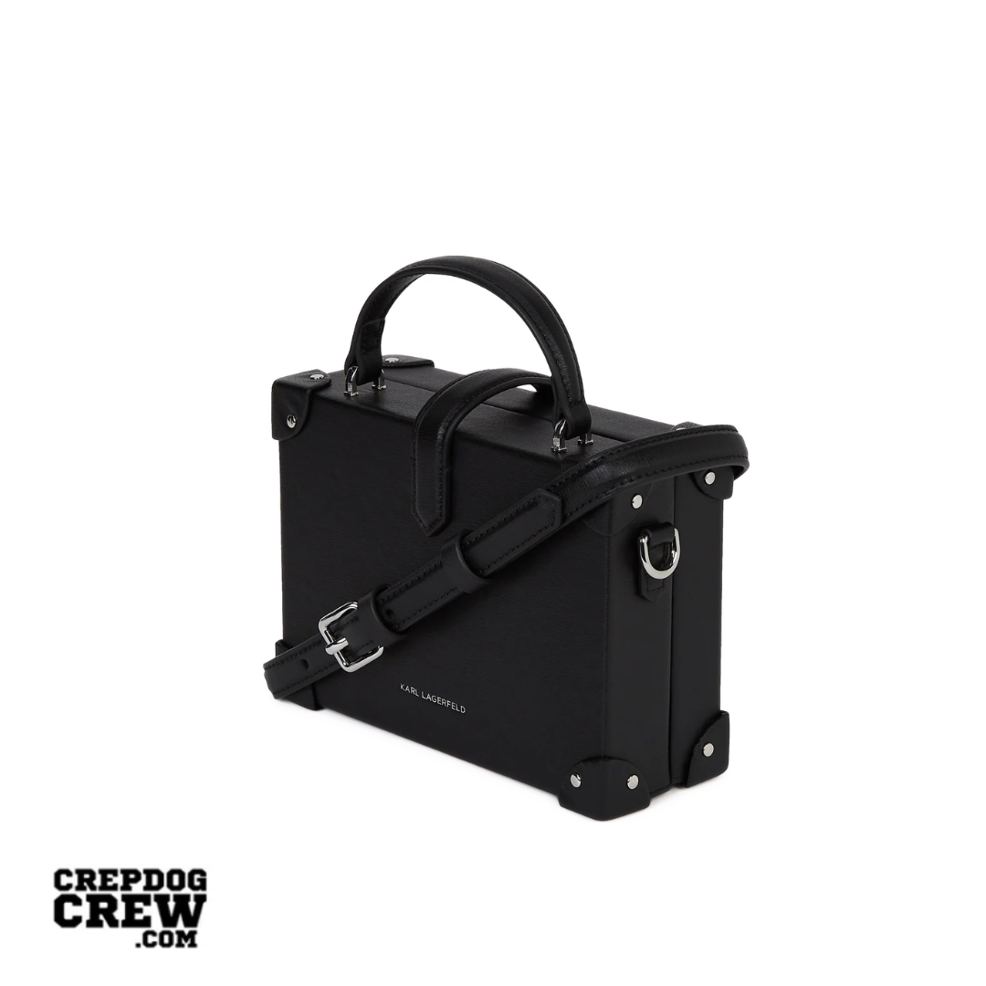 KARL LAGERFELD K/Autograph padlock trunk bag Black Nicke