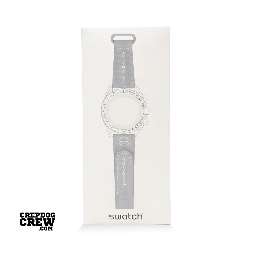 Swatch x Omega Bioceramic Moonswatch White Grey Straps