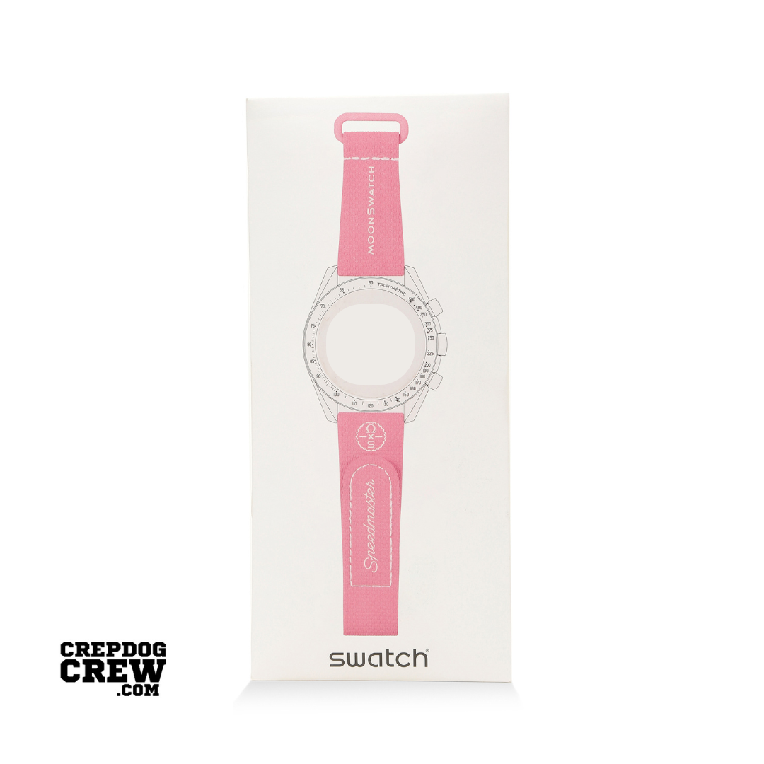Swatch x Omega Bioceramic Moonswatch White Pink Straps