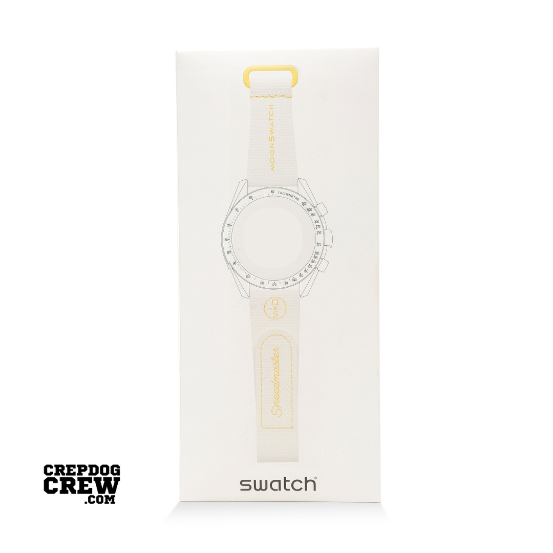 Swatch x Omega Bioceramic Moonswatch White Yellow Rubber Straps