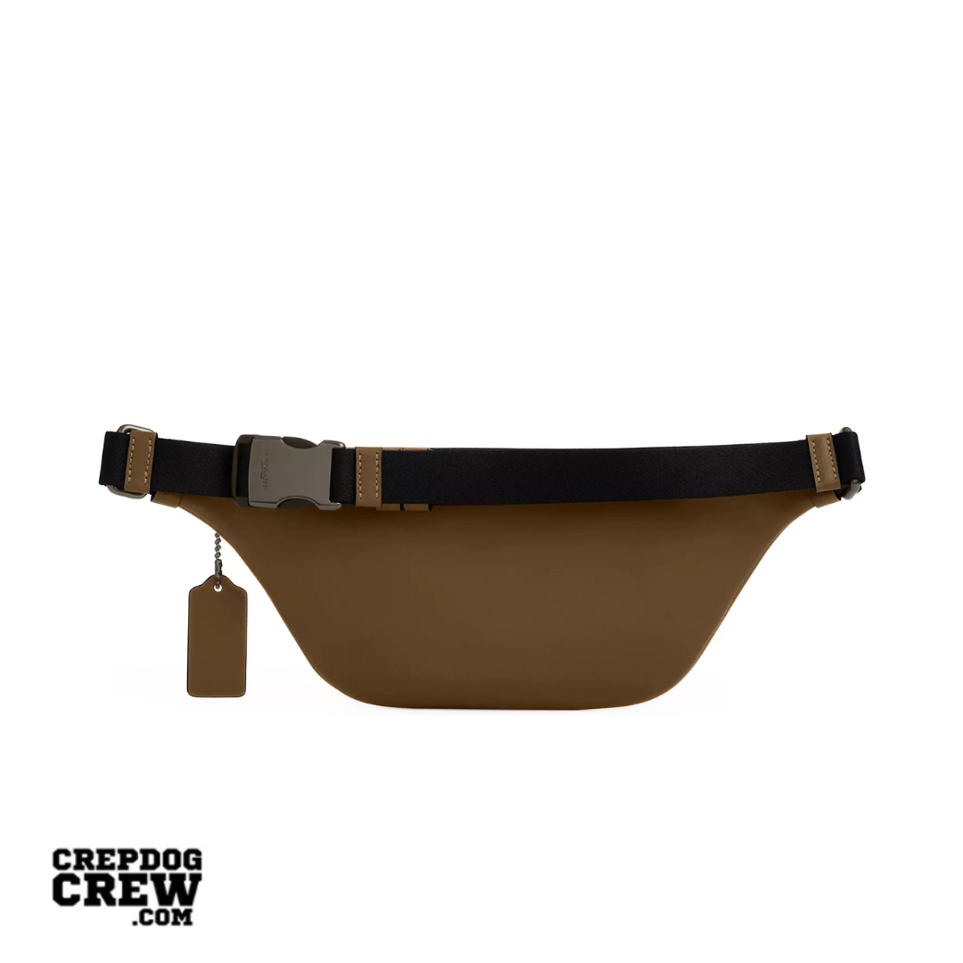 Coach Warren Mini Belt Bag smooth leather Gunmetal Green