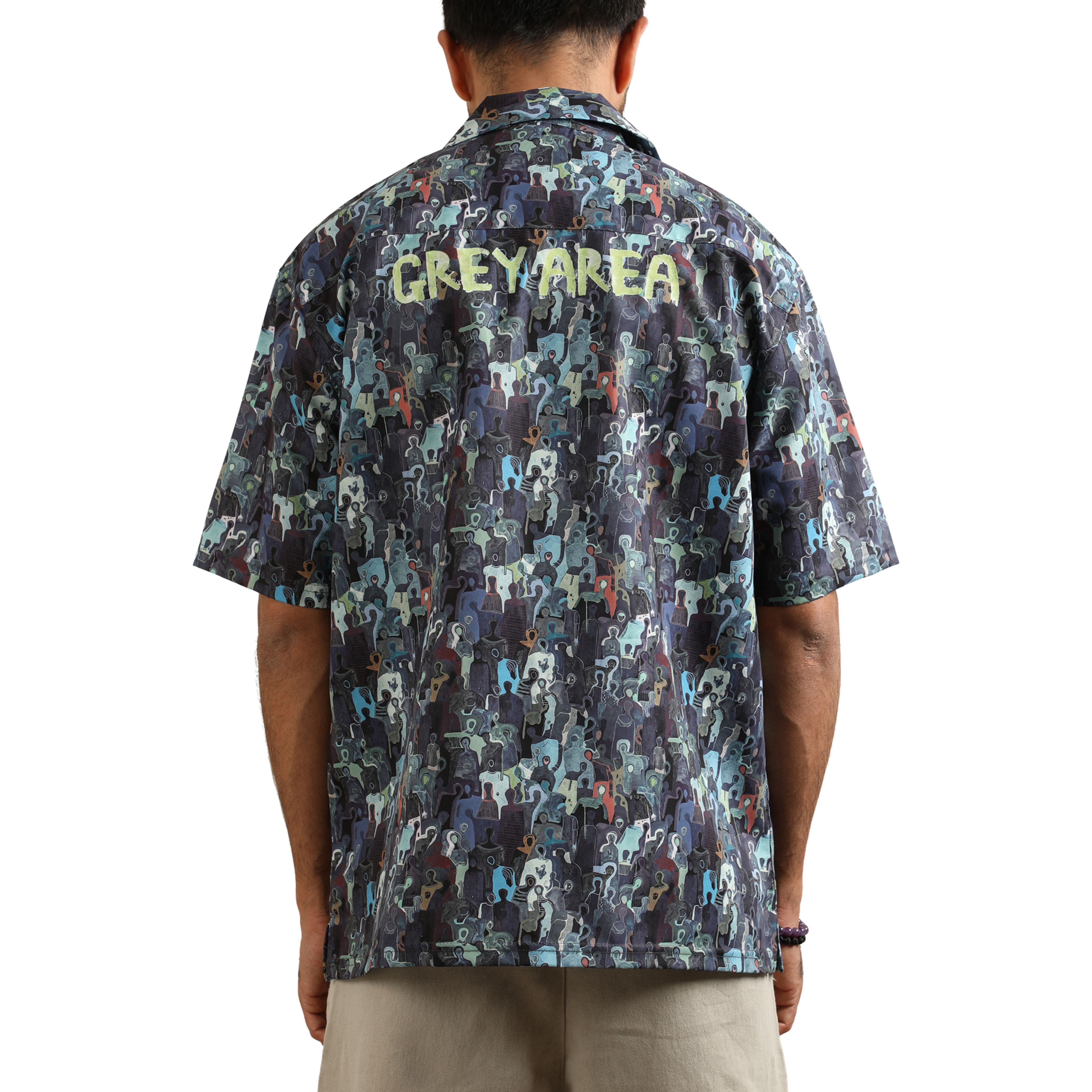 MIDNIGHT MOSAIC CUBAN COLLAR SHIRT