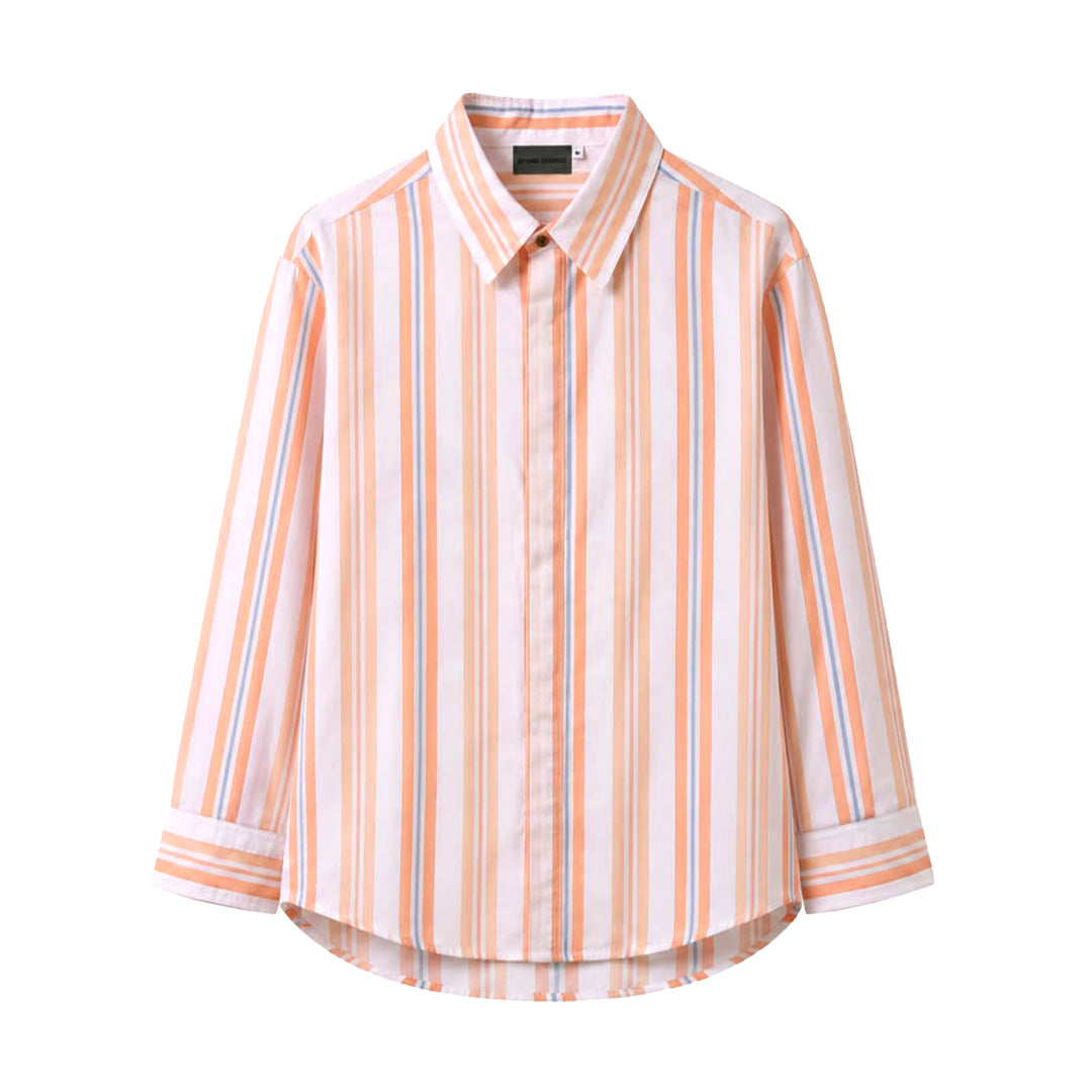 Seersucker Shirt in Sunset Stripes