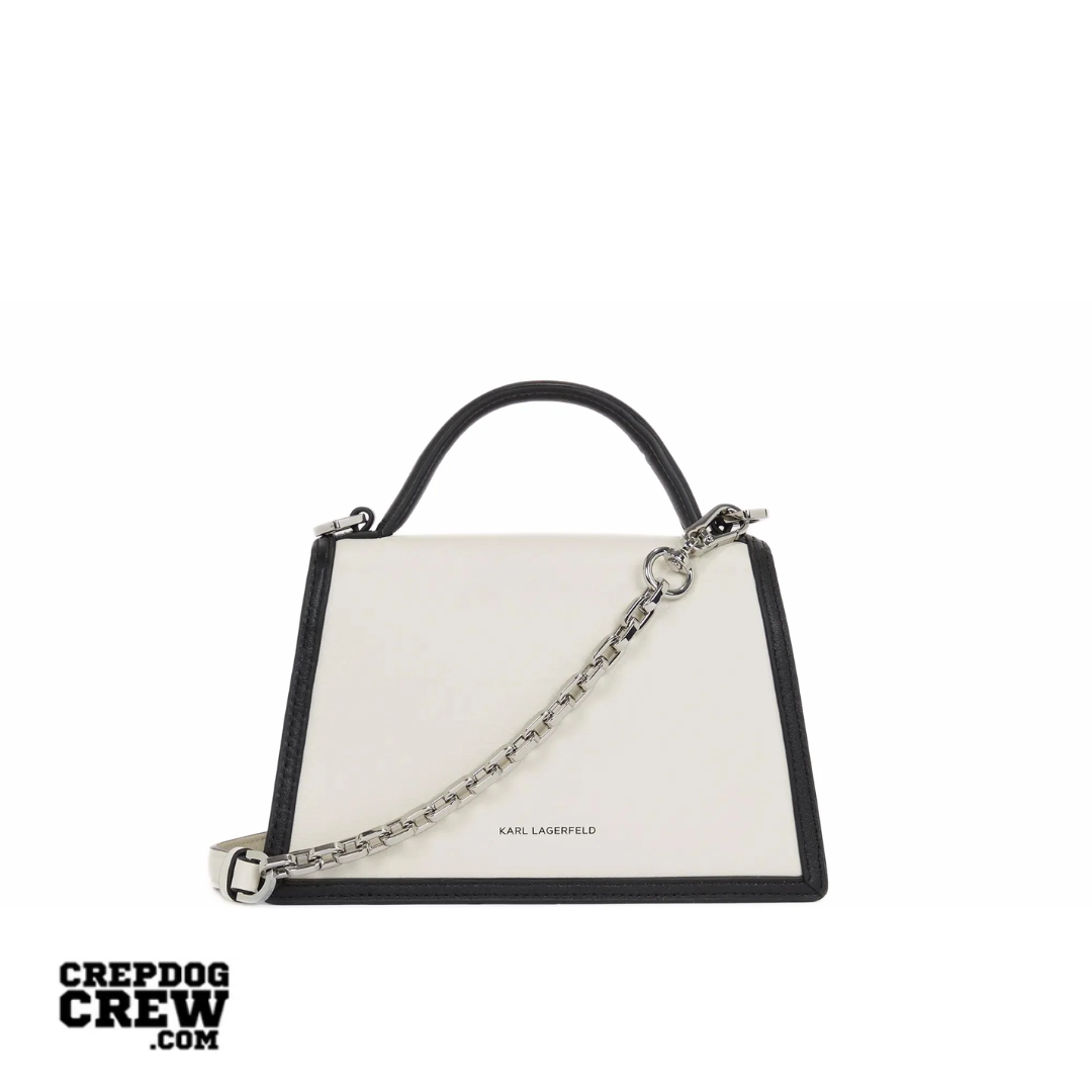KARL LAGERFELD K/Signature small crossbody bag White Black