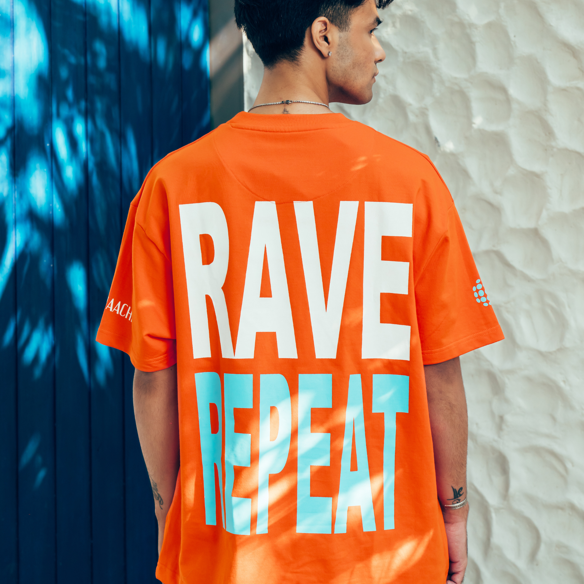 Eat Sleep Rave Repeat Orange T-shirt