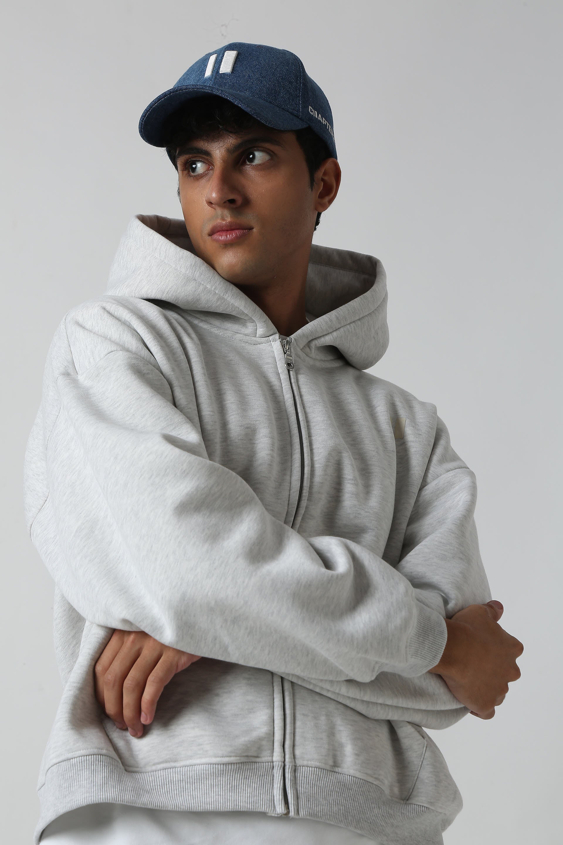 The Everyday Light Grey Hooded Zipper