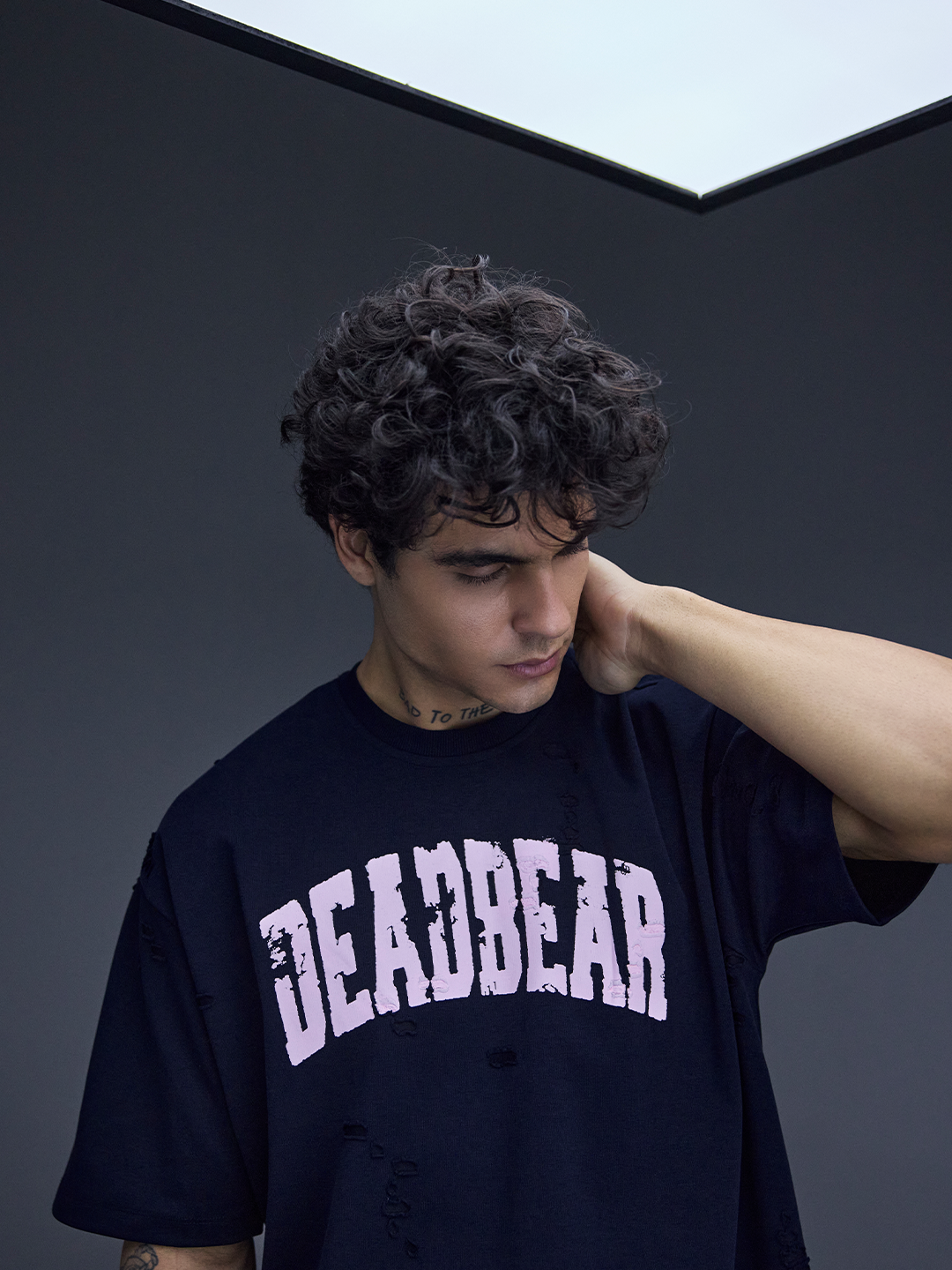 Distressed Navy Tee