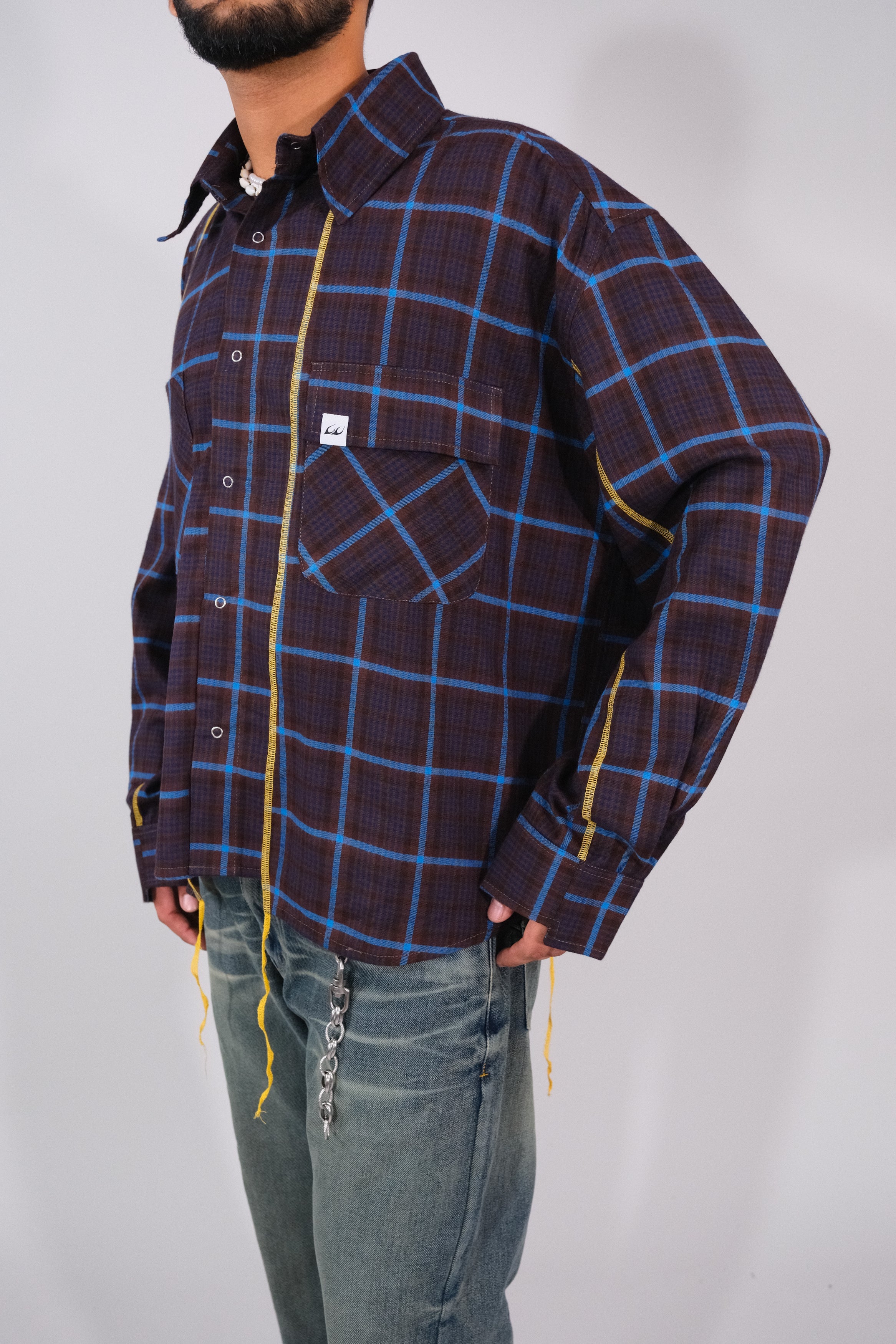 Matrix Shirt-Blue/Brown
