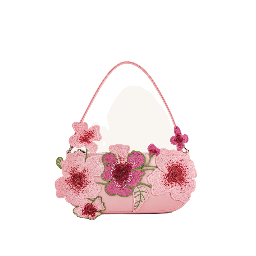 JW PEI Leona Bead Embellished Shoulder Bag - Pink