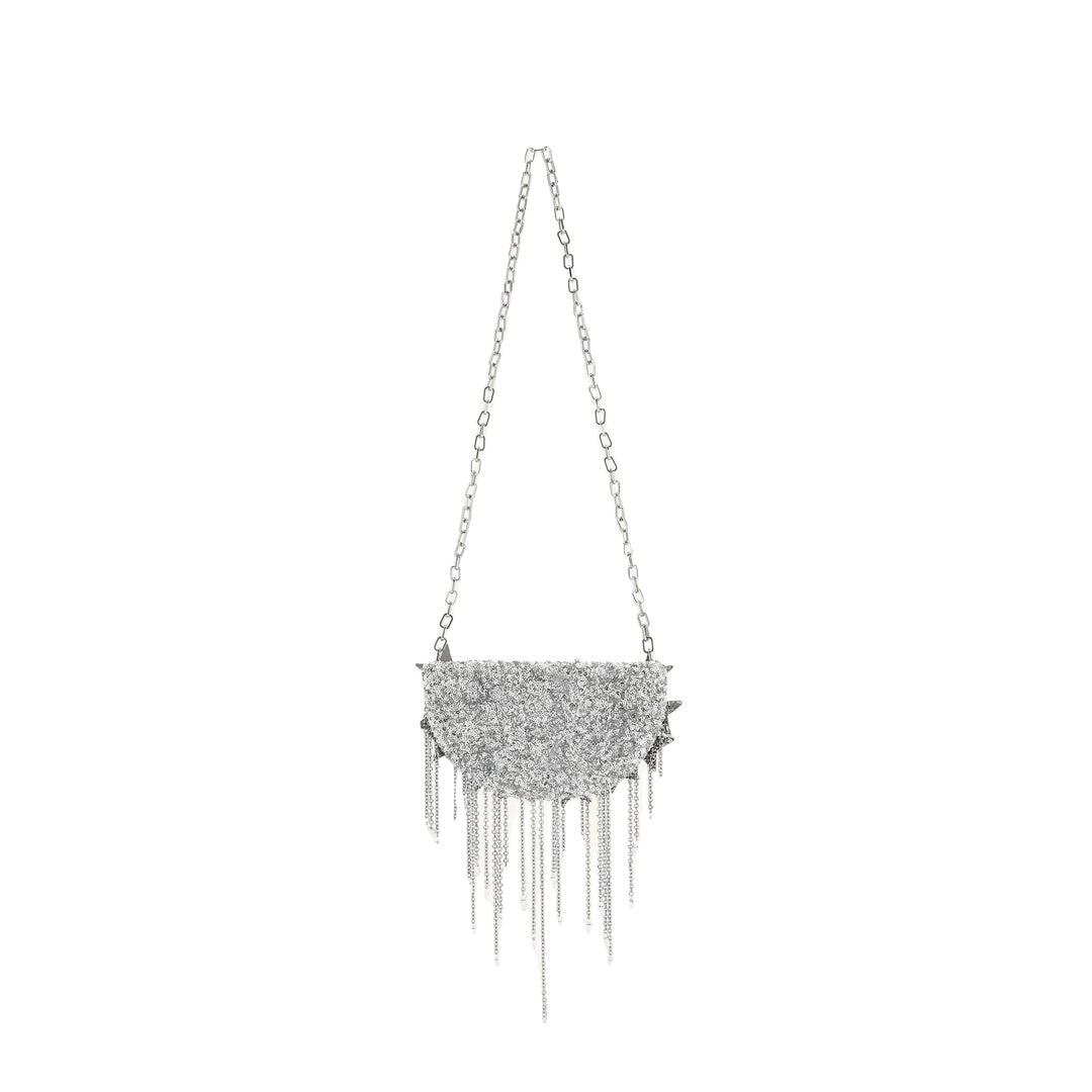 JW PEI Anika Star-Embellished Chain Bag - Silver