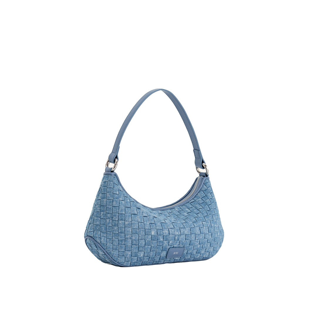 JW PEI Lily Shoulder Bag - Blue Denim Weave