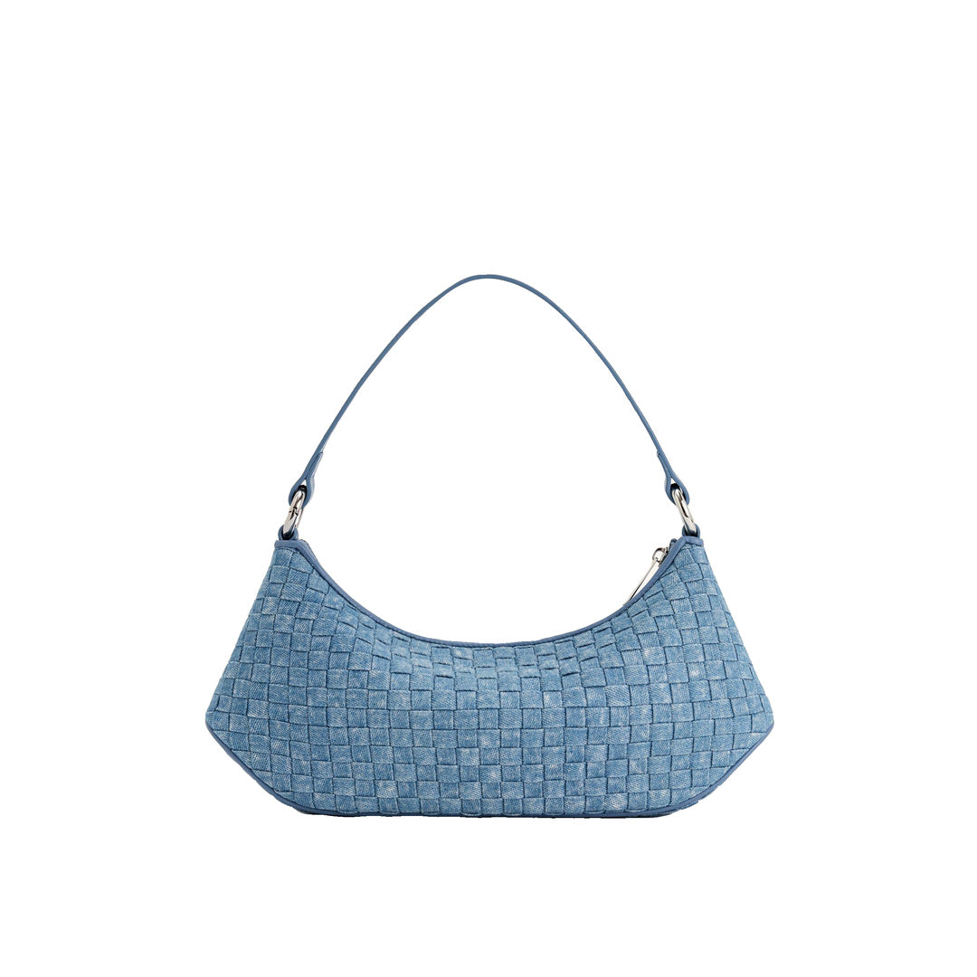 JW PEI Lily Shoulder Bag - Blue Denim Weave