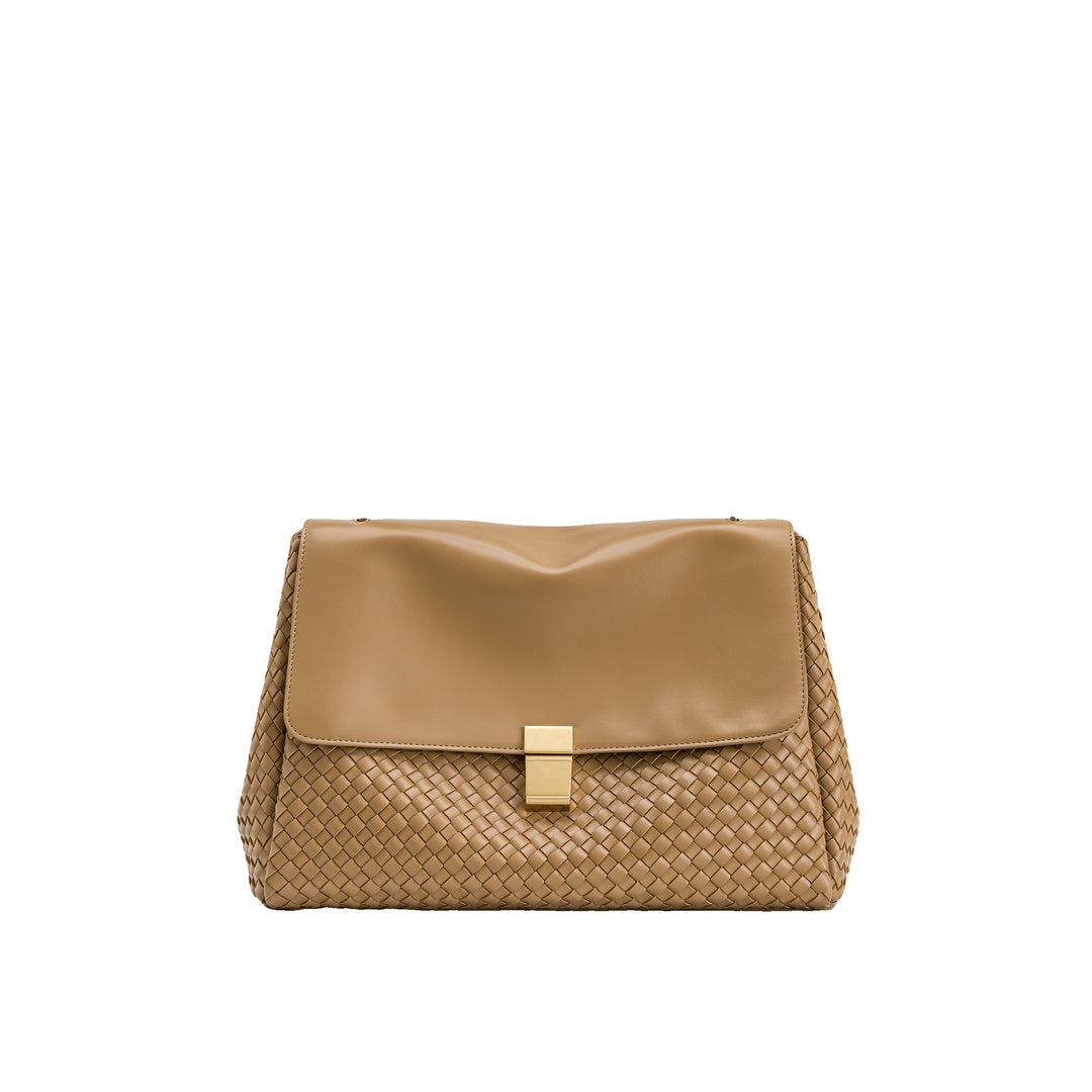JW PEI Hilary Woven Shoulder Bag - Camel